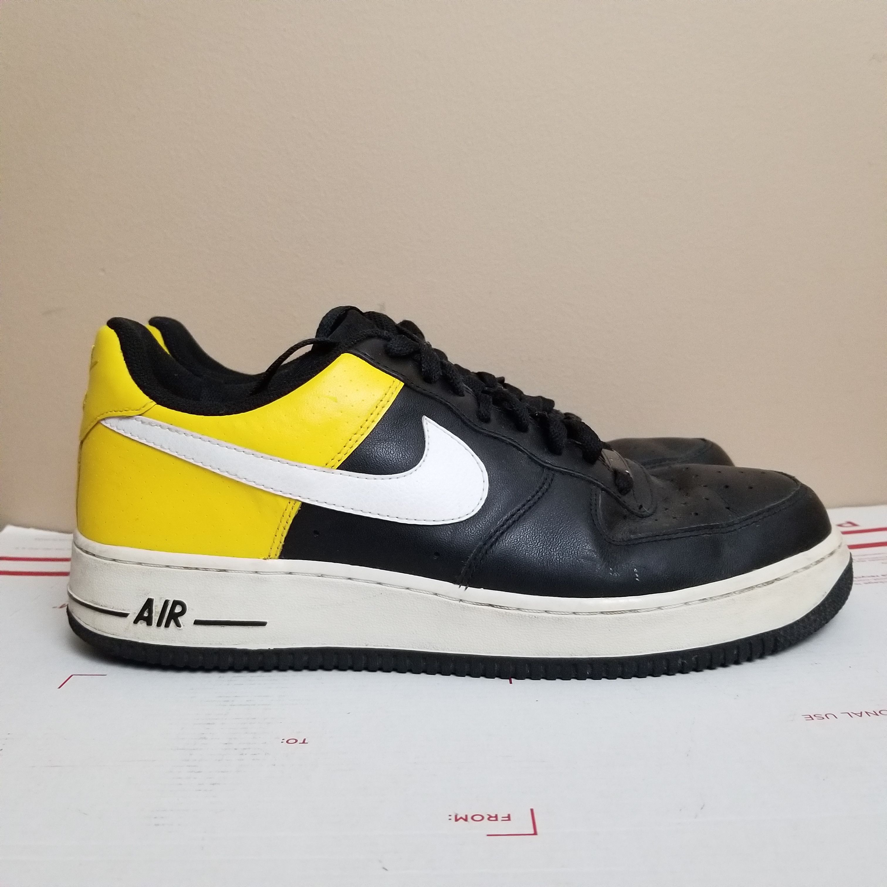 Nike Nike Air Force 1 82 Yellow Black White AF1 Size 10.5 Grailed