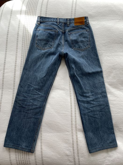 Drake's Japanese Selvedge Five-Pocket Jeans Bleach Wash - Made in Portugal, Denim