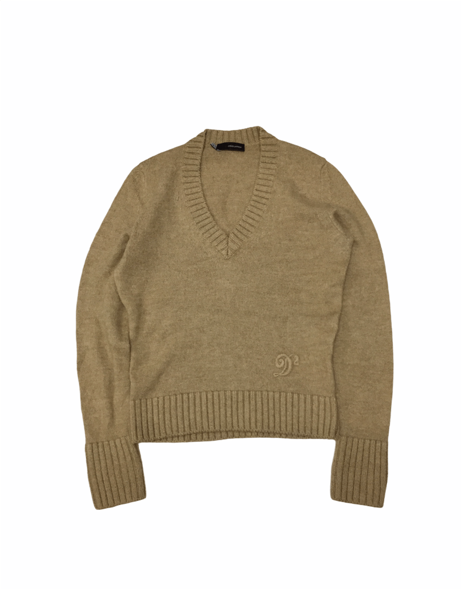 Dsquared2 Dsquared Camel Wool Crop knit detailing Size US S / EU 44-46 / 1 - 1 Thumbnail