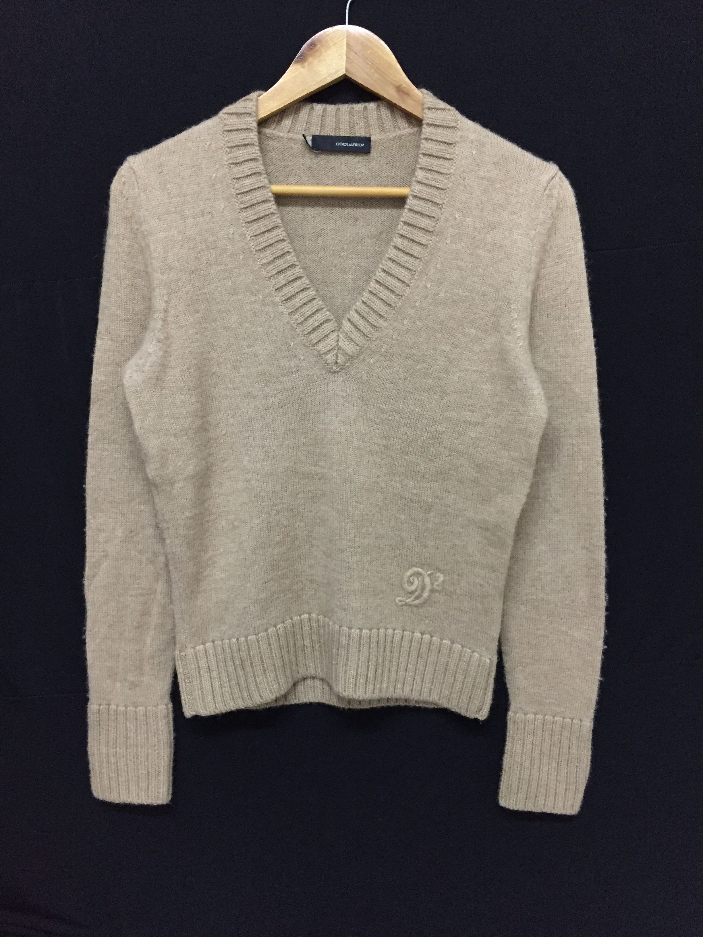 Dsquared2 Dsquared Camel Wool Crop knit detailing Size US S / EU 44-46 / 1 - 2 Thumbnail