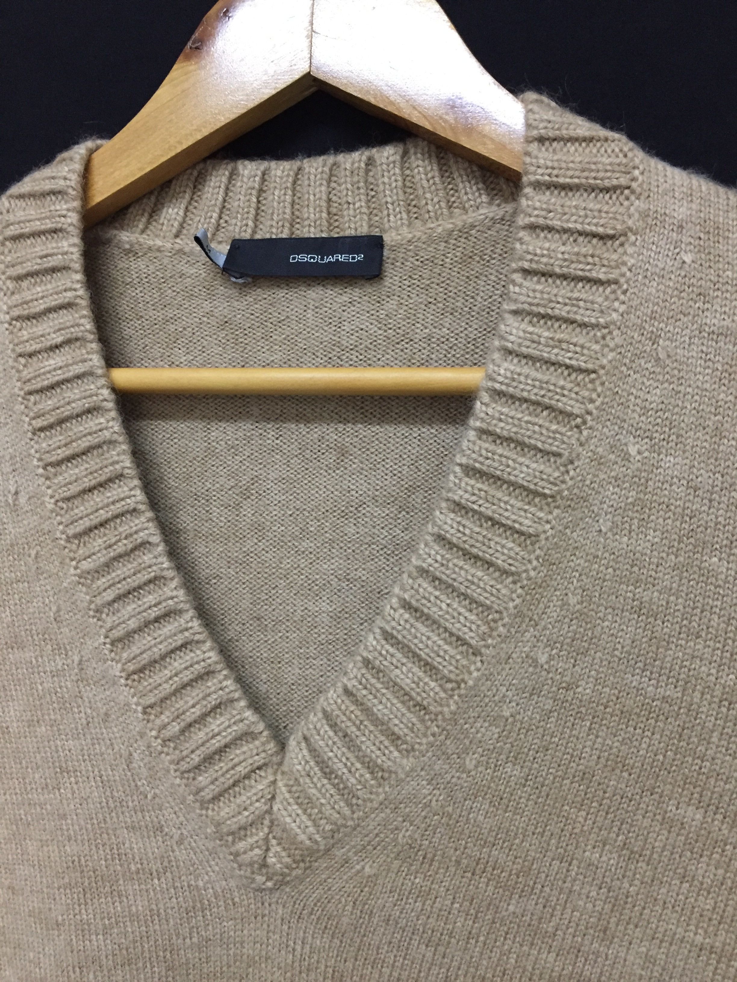 Dsquared2 Dsquared Camel Wool Crop knit detailing Size US S / EU 44-46 / 1 - 5 Thumbnail