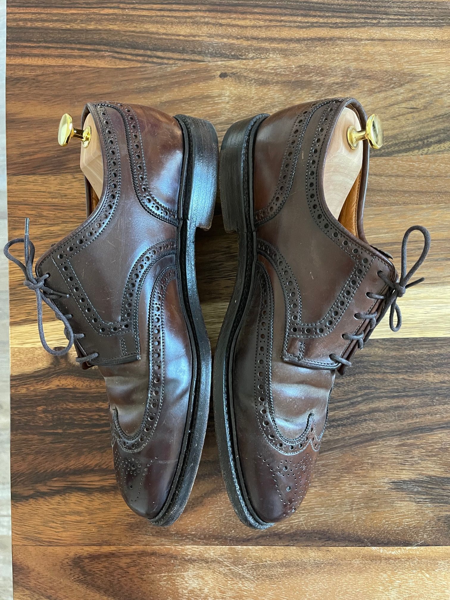 Crockett & Jones × Ralph Lauren RALPH LAUREN BY (C&J) WHISKEY SHELL CORDOVAN SHOES (SZ 9.5) Size US 9.5 / EU 42-43 - 3 Thumbnail