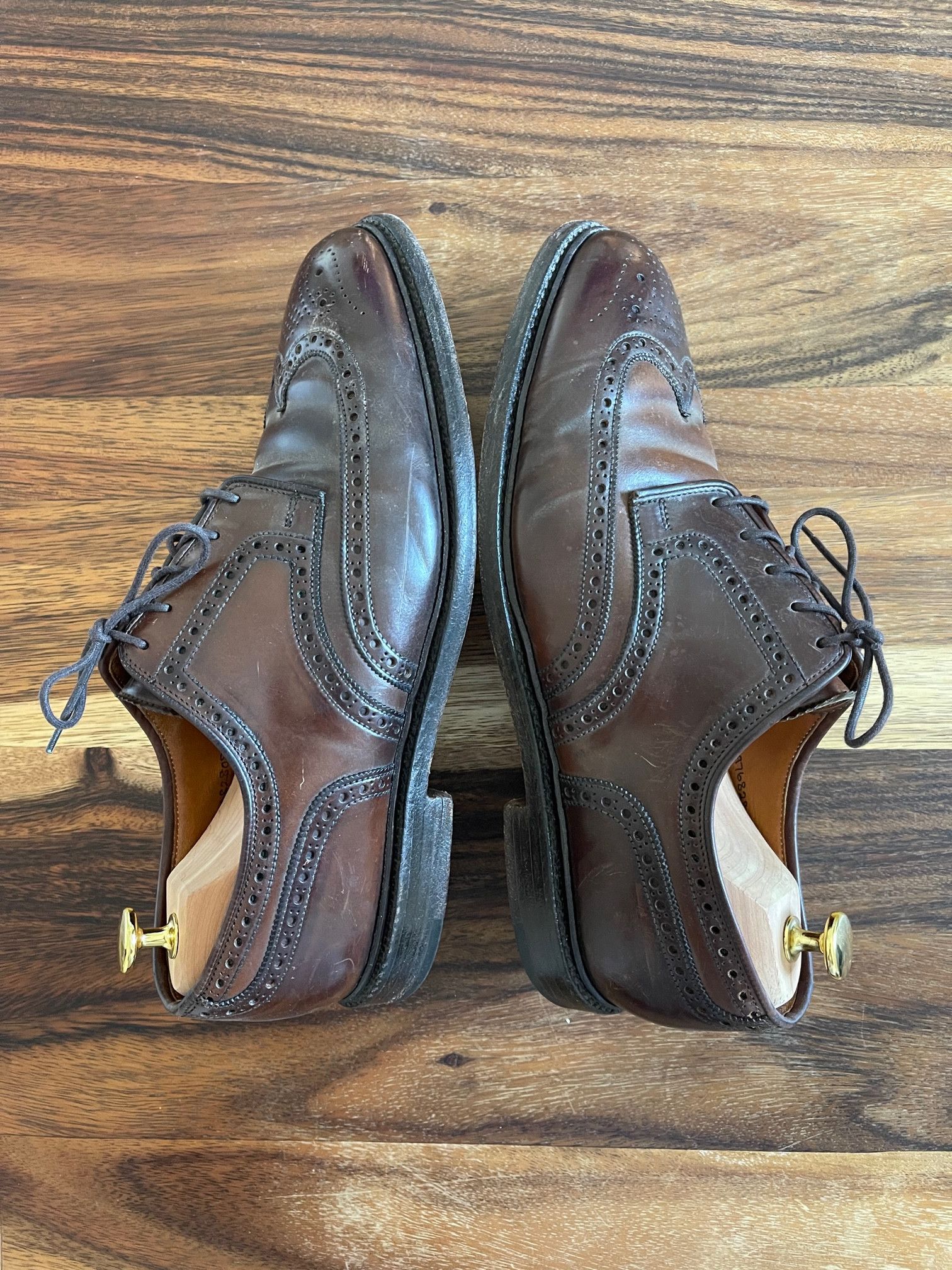Crockett & Jones × Ralph Lauren RALPH LAUREN BY (C&J) WHISKEY SHELL CORDOVAN SHOES (SZ 9.5) Size US 9.5 / EU 42-43 - 4 Thumbnail