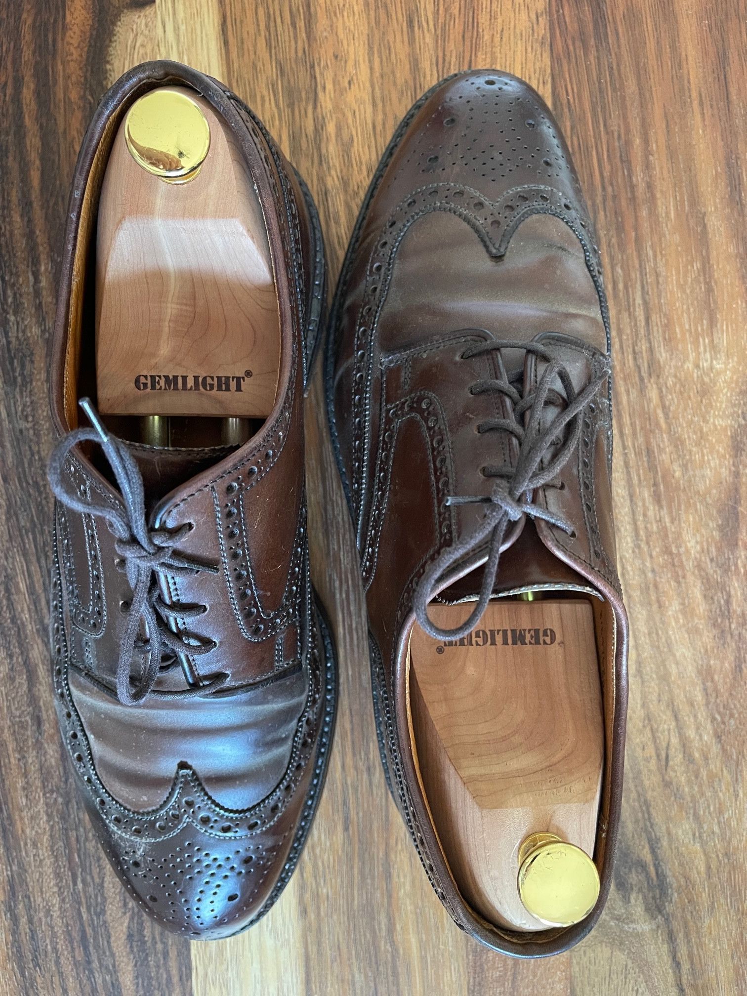 Crockett & Jones × Ralph Lauren RALPH LAUREN BY (C&J) WHISKEY SHELL CORDOVAN SHOES (SZ 9.5) Size US 9.5 / EU 42-43 - 6 Thumbnail