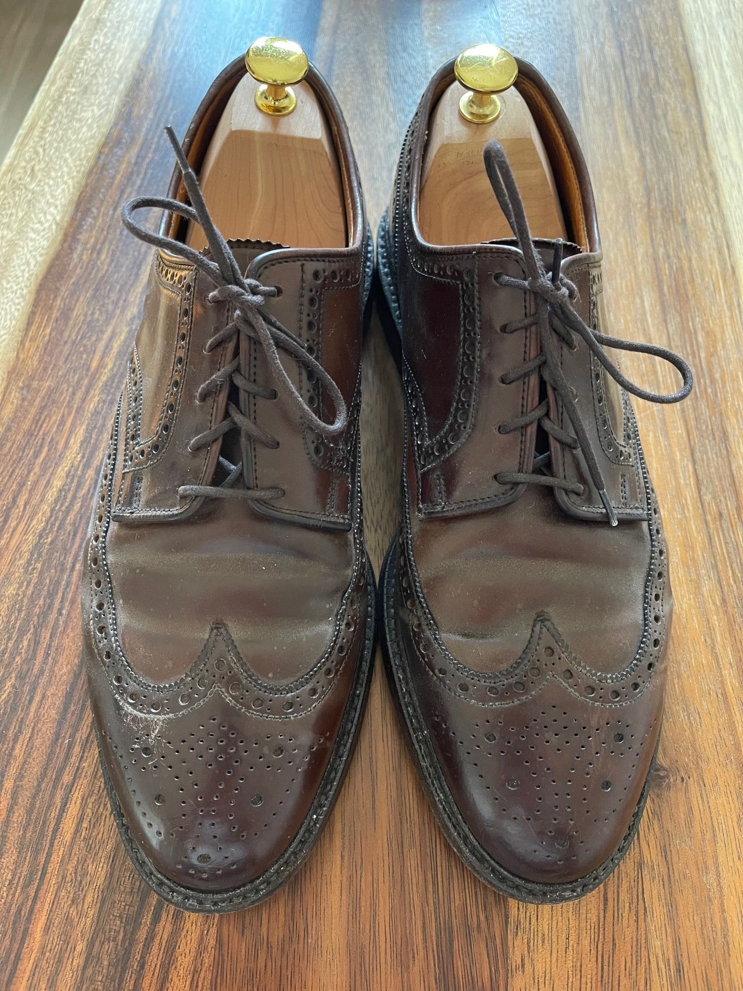 Crockett & Jones × Ralph Lauren RALPH LAUREN BY (C&J) WHISKEY SHELL CORDOVAN SHOES (SZ 9.5) Size US 9.5 / EU 42-43 - 1 Thumbnail