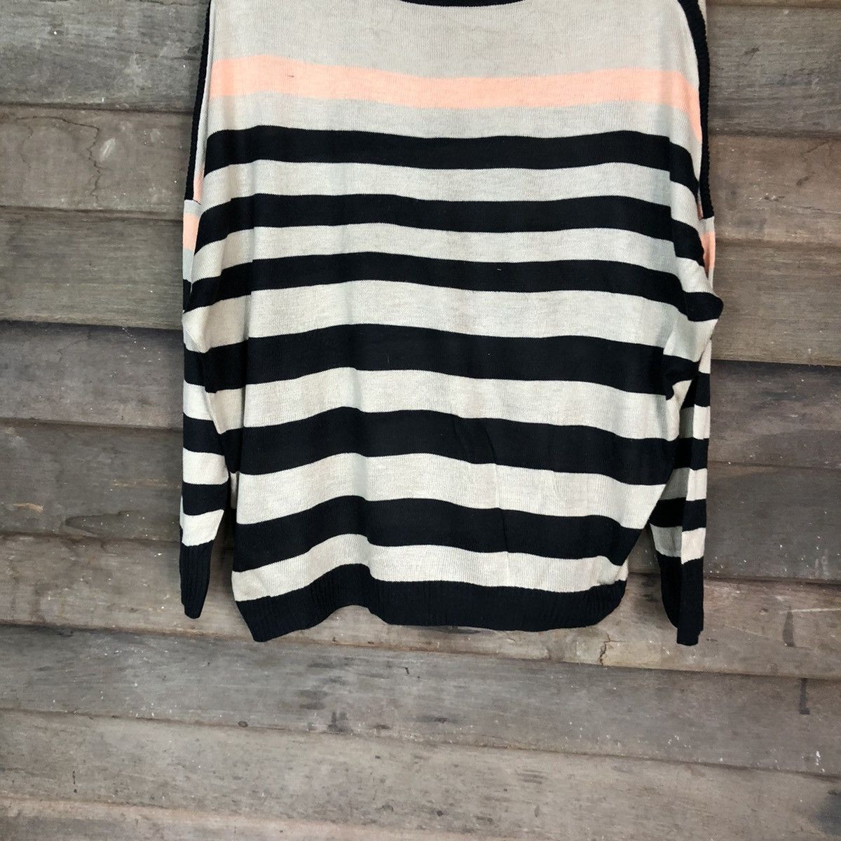 Homespun Knitwear Japanese Brand Stripes Knitwear Sweater like kurt #6748 Size US L / EU 52-54 / 3 - 3 Thumbnail