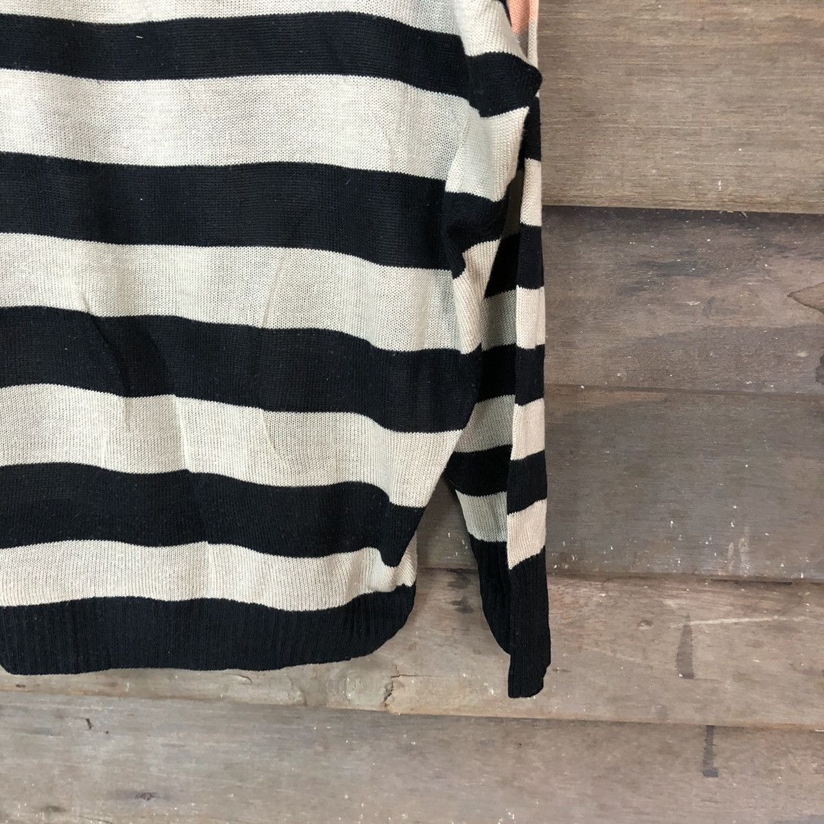 Homespun Knitwear Japanese Brand Stripes Knitwear Sweater like kurt #6748 Size US L / EU 52-54 / 3 - 5 Thumbnail