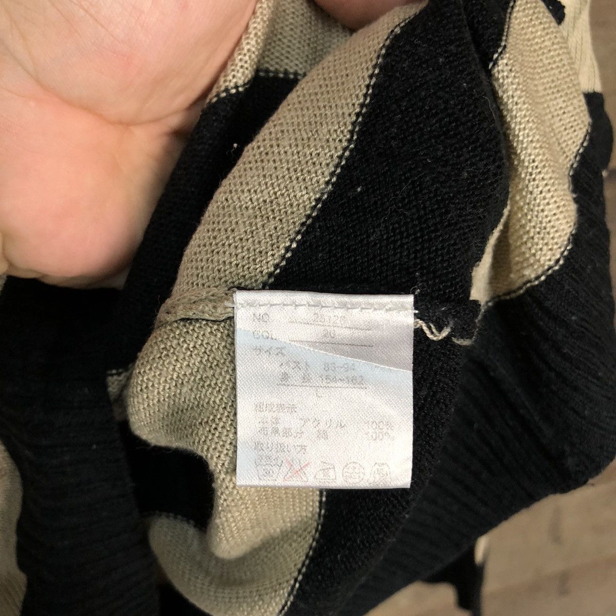 Homespun Knitwear Japanese Brand Stripes Knitwear Sweater like kurt #6748 Size US L / EU 52-54 / 3 - 6 Thumbnail