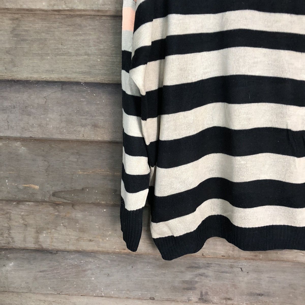 Homespun Knitwear Japanese Brand Stripes Knitwear Sweater like kurt #6748 Size US L / EU 52-54 / 3 - 4 Thumbnail