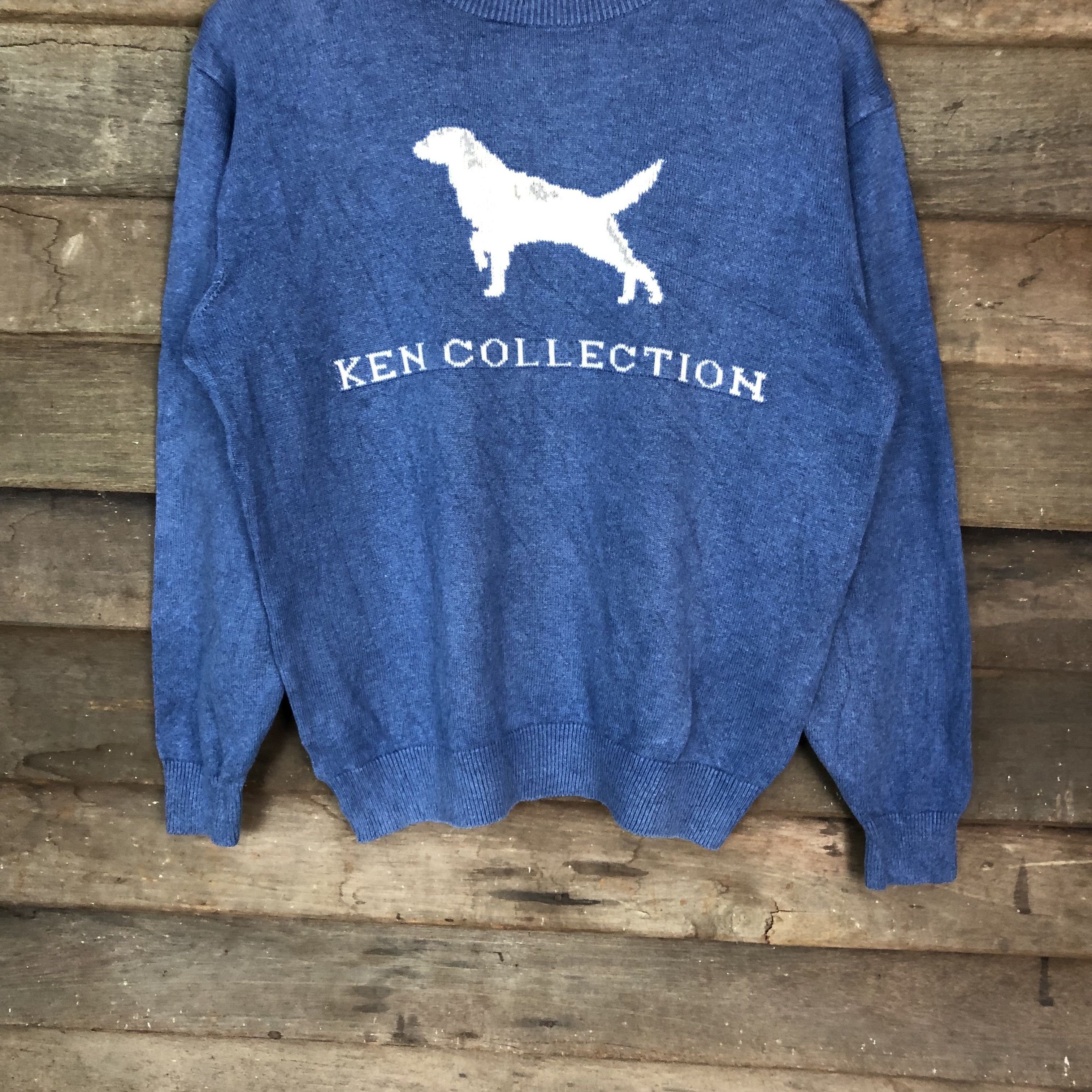 Vintage Ken Collection Blue Knitwear Sweatshirt #6746 Size US S / EU 44-46 / 1 - 3 Thumbnail