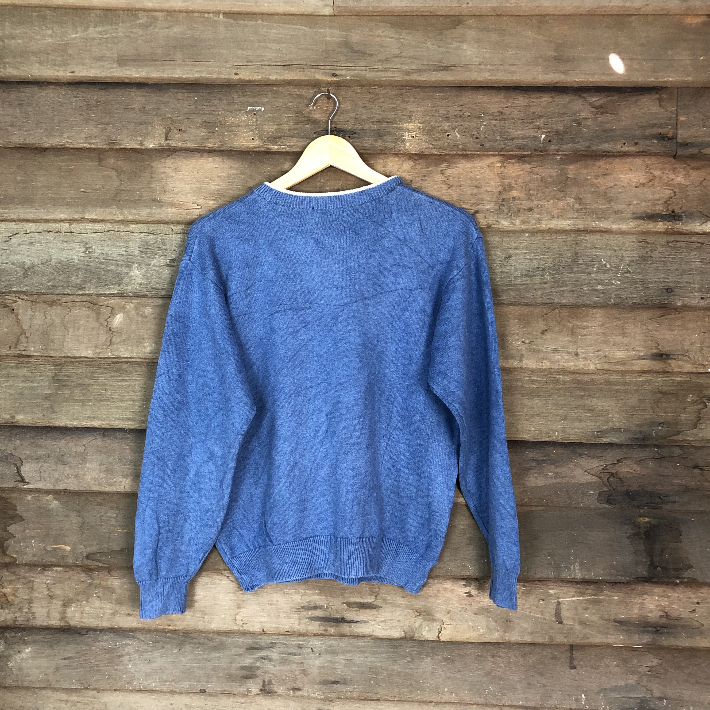 Vintage Ken Collection Blue Knitwear Sweatshirt #6746 Size US S / EU 44-46 / 1 - 10 Thumbnail