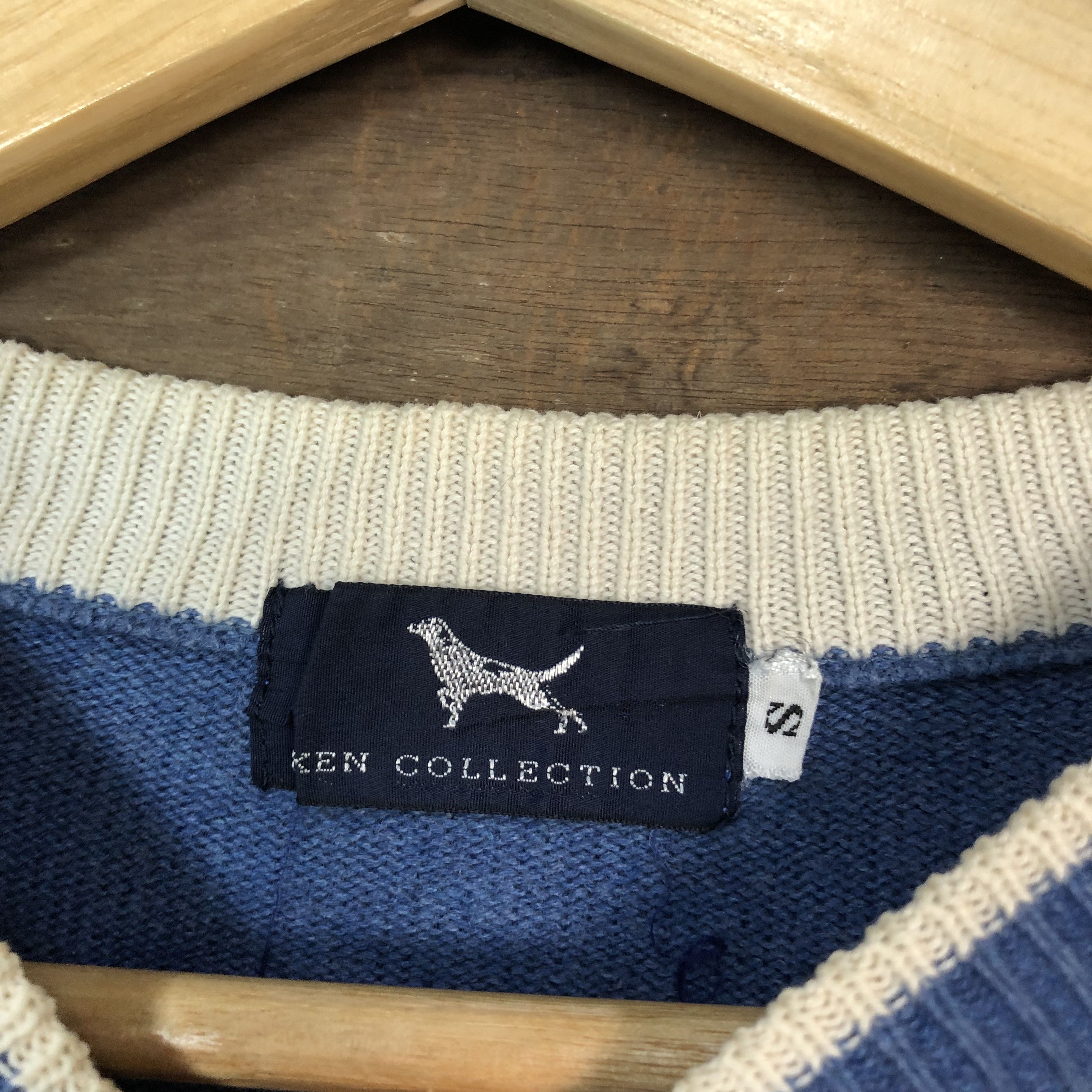 Vintage Ken Collection Blue Knitwear Sweatshirt #6746 Size US S / EU 44-46 / 1 - 7 Thumbnail