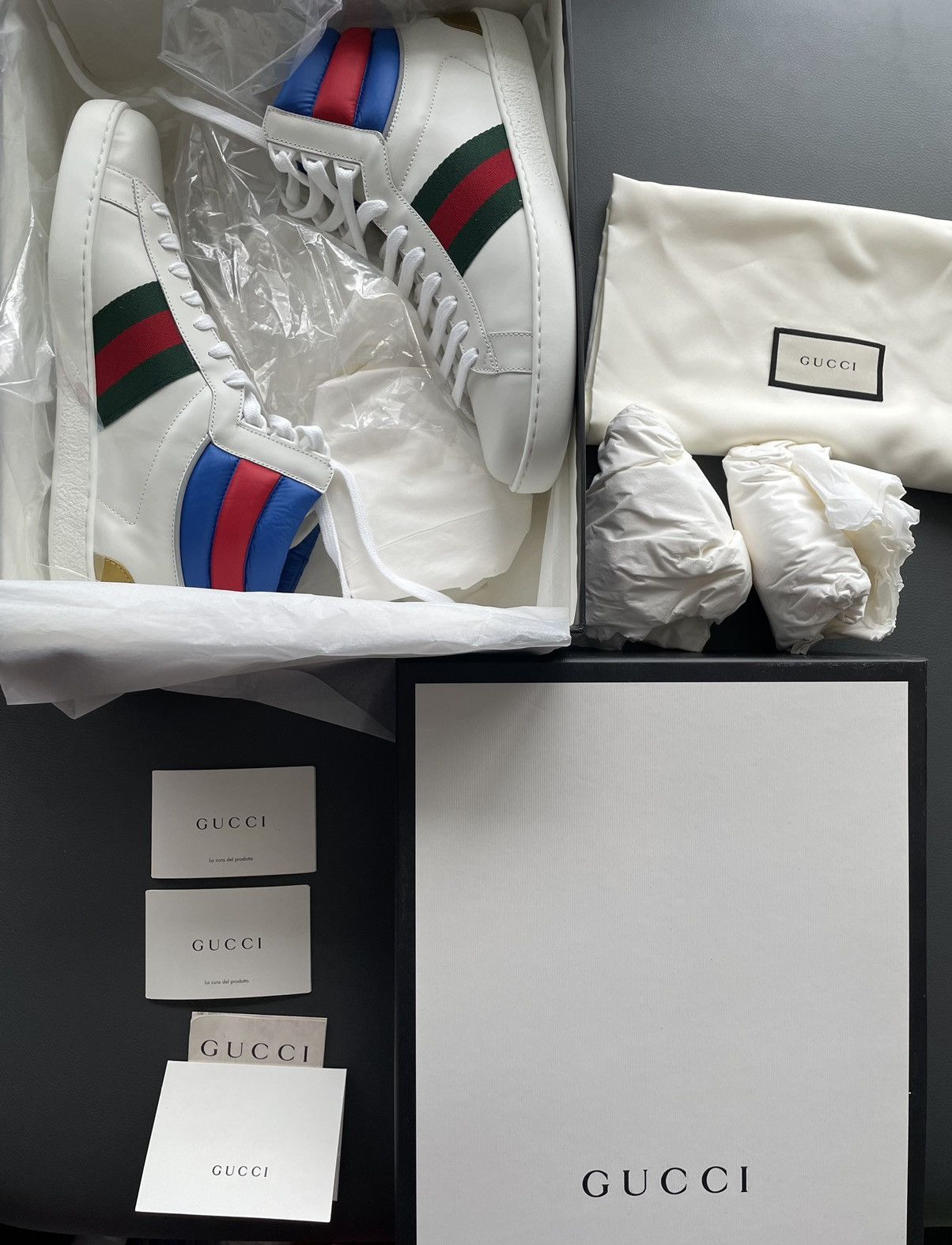 Gucci Super Runway Limited Edition Leather ACE High Top Sneaker Size US 8 / EU 41 - 19 Thumbnail