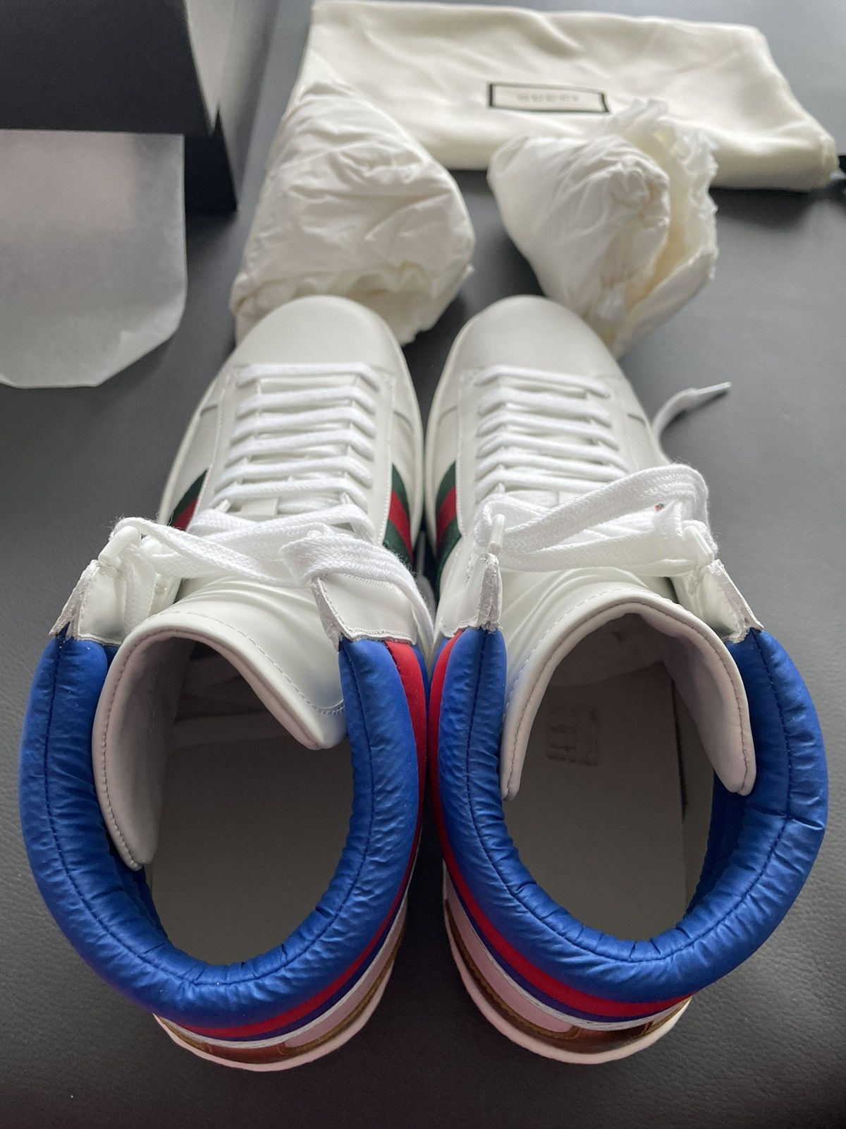 Gucci Super Runway Limited Edition Leather ACE High Top Sneaker Size US 8 / EU 41 - 14 Thumbnail