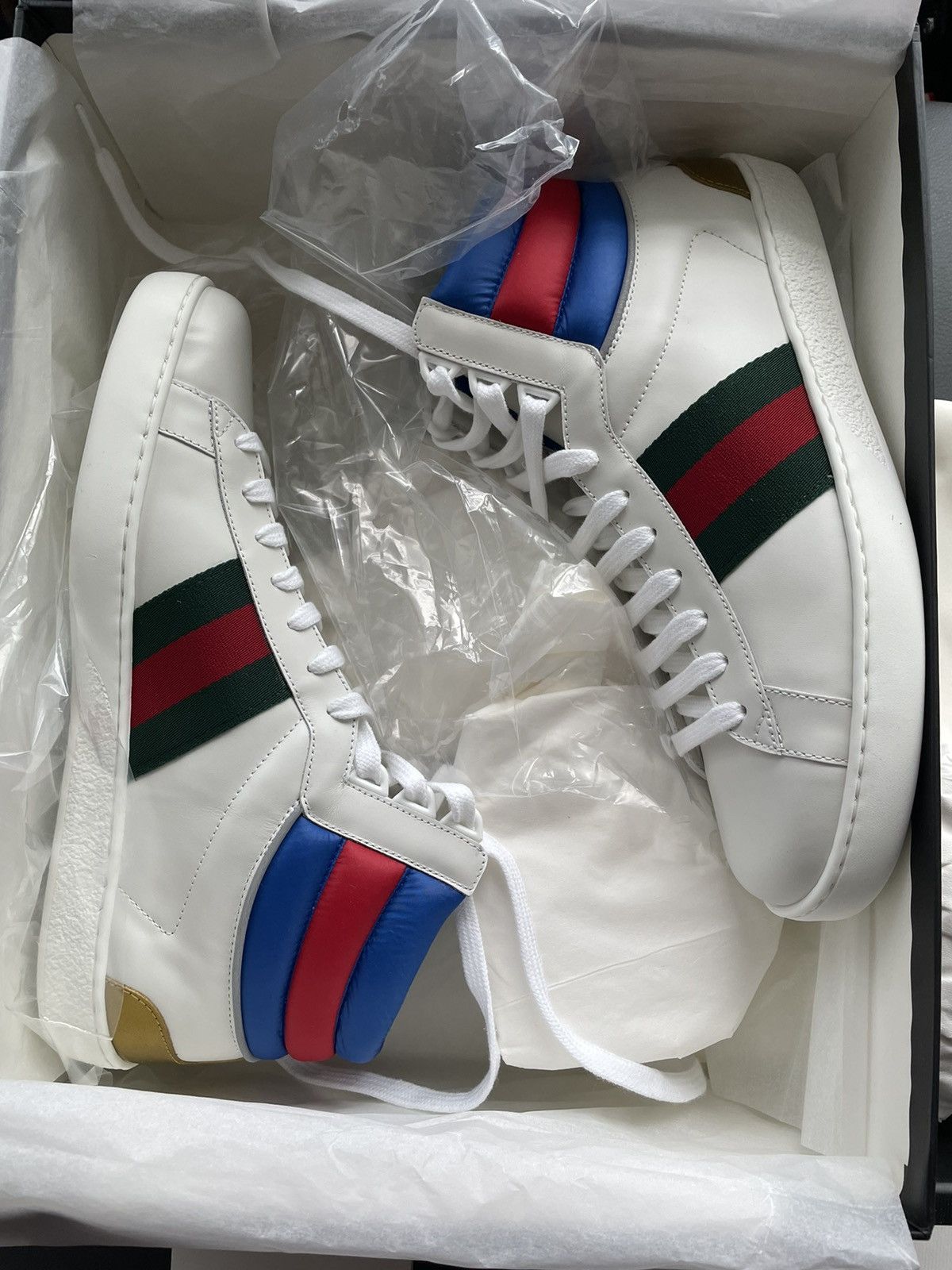 Gucci Super Runway Limited Edition Leather ACE High Top Sneaker Size US 8 / EU 41 - 20 Thumbnail