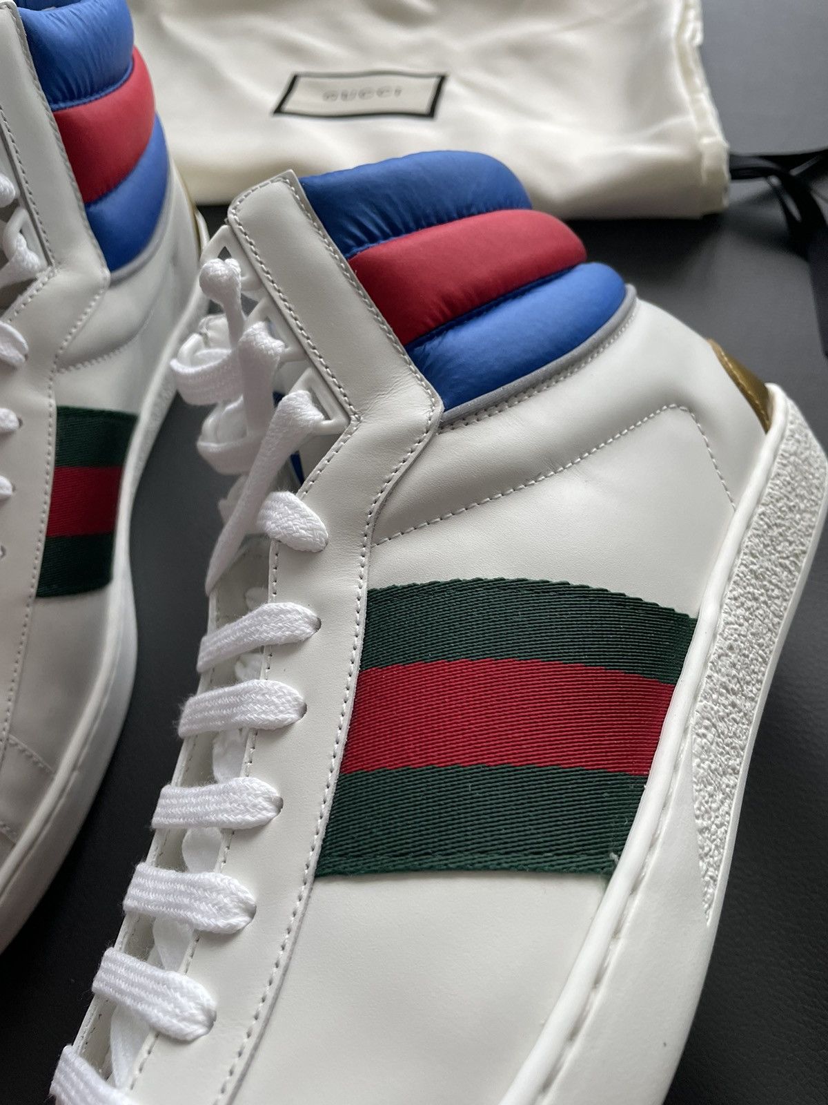 Gucci Super Runway Limited Edition Leather ACE High Top Sneaker Size US 8 / EU 41 - 3 Thumbnail