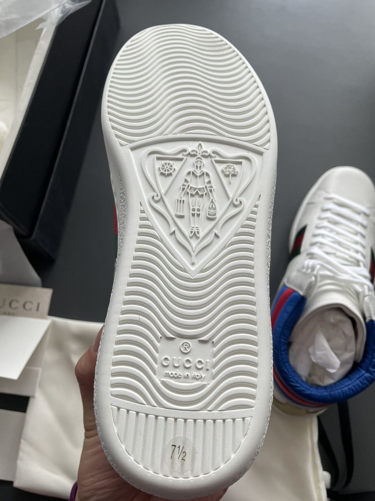 Gucci Super Runway Limited Edition Leather ACE High Top Sneaker Size US 8 / EU 41 - 9 Thumbnail