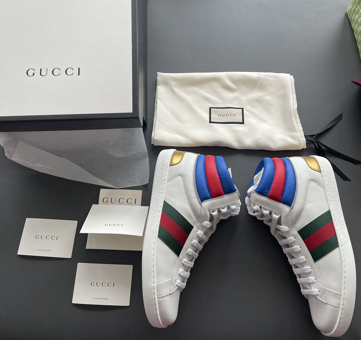 Gucci Super Runway Limited Edition Leather ACE High Top Sneaker Size US 8 / EU 41 - 11 Thumbnail