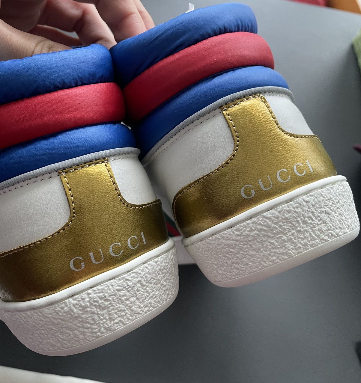 Gucci Super Runway Limited Edition Leather ACE High Top Sneaker Size US 8 / EU 41 - 8 Thumbnail