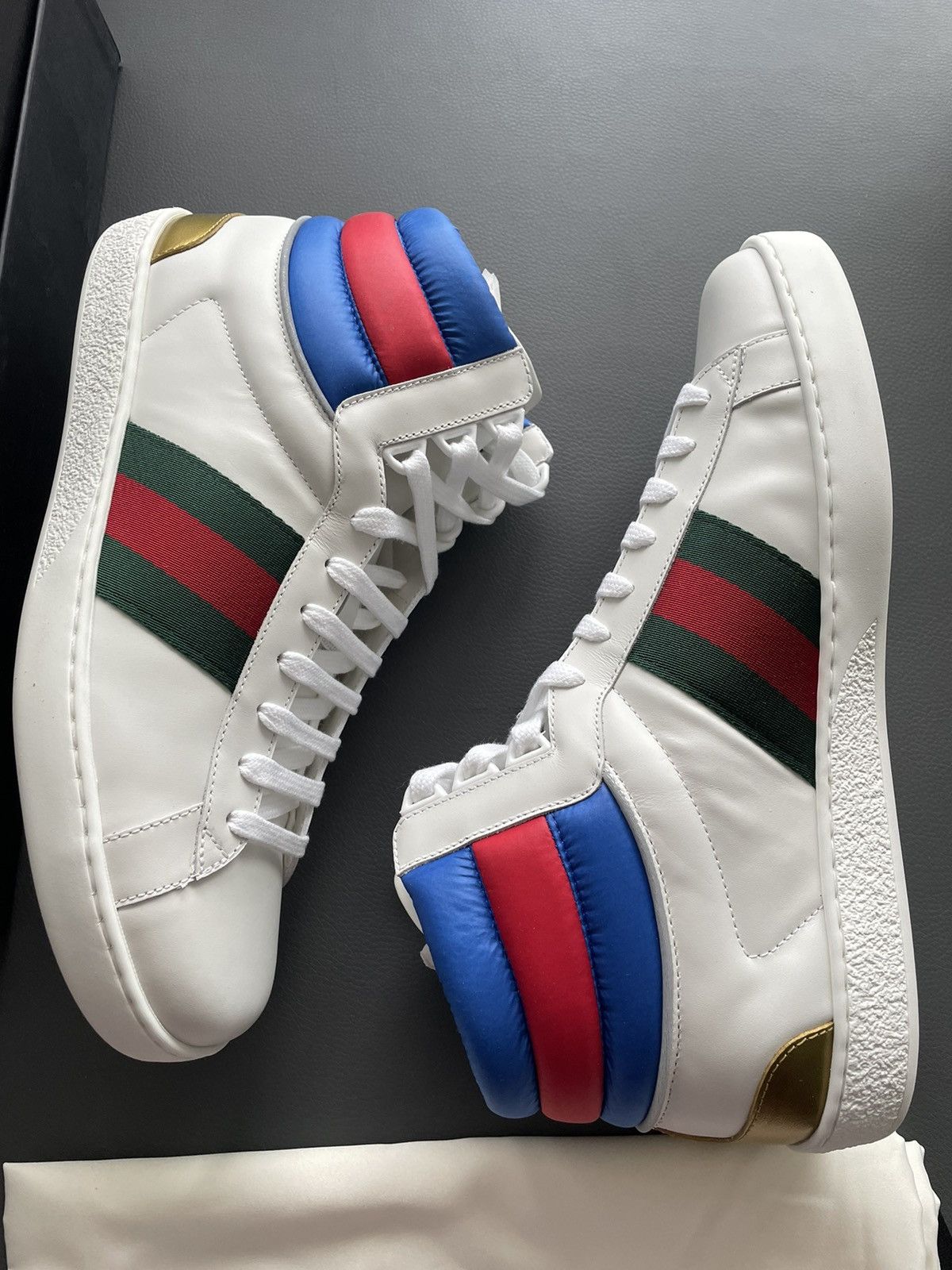 Gucci Super Runway Limited Edition Leather ACE High Top Sneaker Size US 8 / EU 41 - 4 Thumbnail