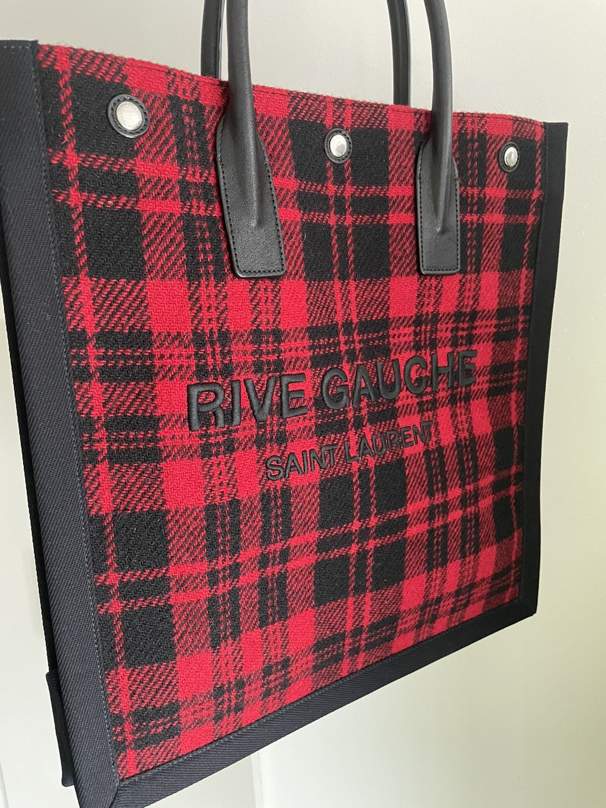 Hedi Slimane × Saint Laurent Paris × Yves Saint Laurent New Rare Limited Edition Runway Rive Gauche Logo Tote Bag Size ONE SIZE - 24 Thumbnail