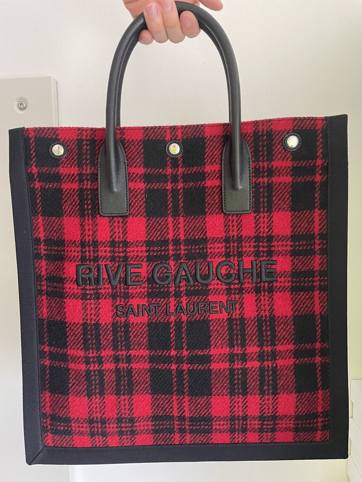 Hedi Slimane × Saint Laurent Paris × Yves Saint Laurent New Rare Limited Edition Runway Rive Gauche Logo Tote Bag Size ONE SIZE - 4 Thumbnail