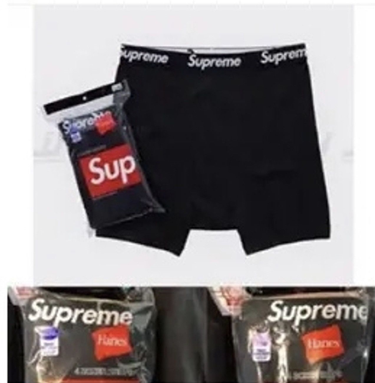 Supreme 2XL Supreme Hanes Boxer Briefs Black | Grailed