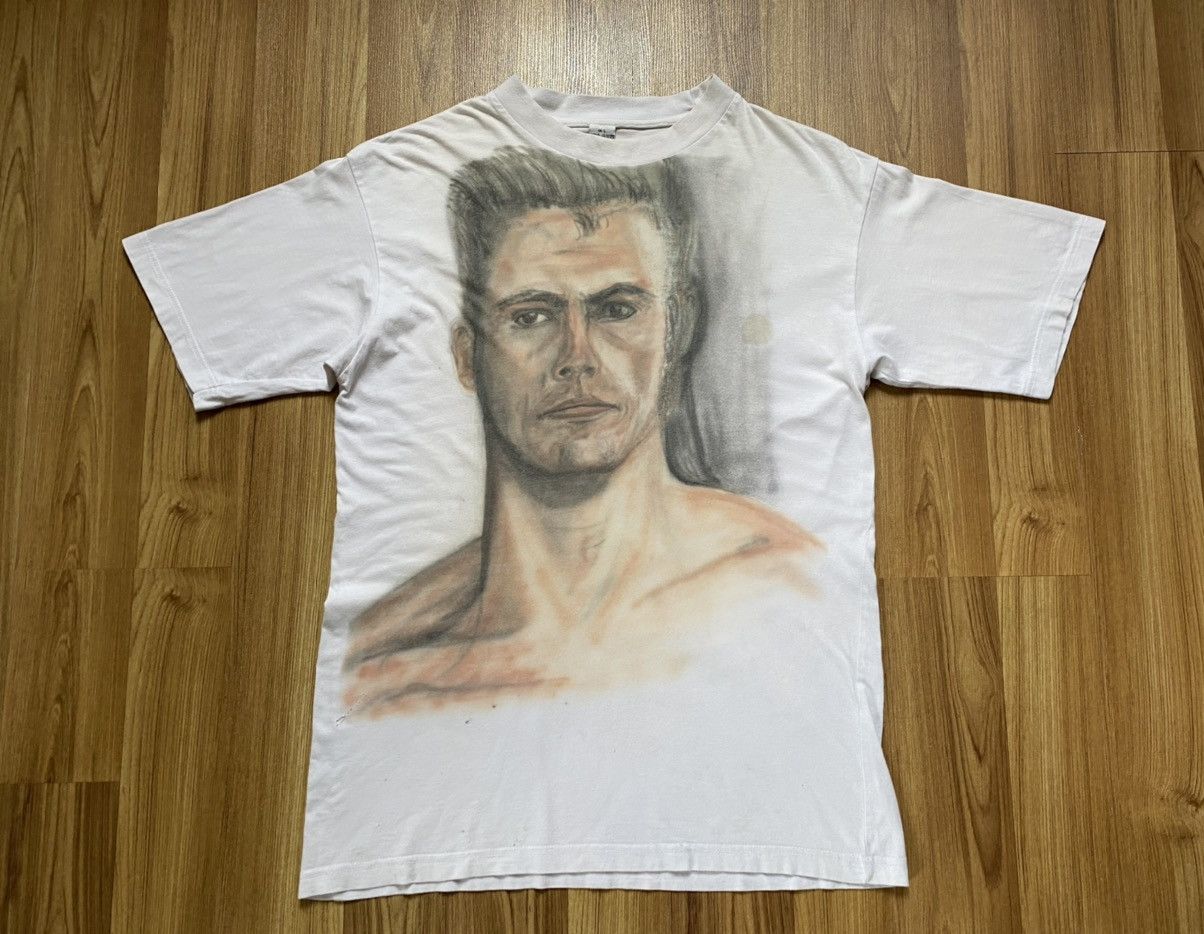 Vintage Vintage Jean Claude Van Damme Art T Shirt Tee Size US M / EU 48-50 / 2 - 1 Thumbnail