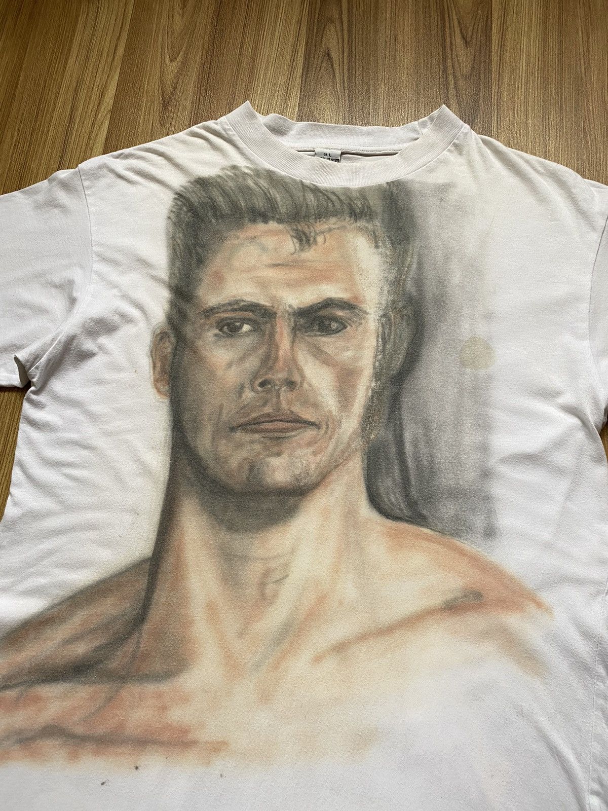 Vintage Vintage Jean Claude Van Damme Art T Shirt Tee Size US M / EU 48-50 / 2 - 2 Thumbnail