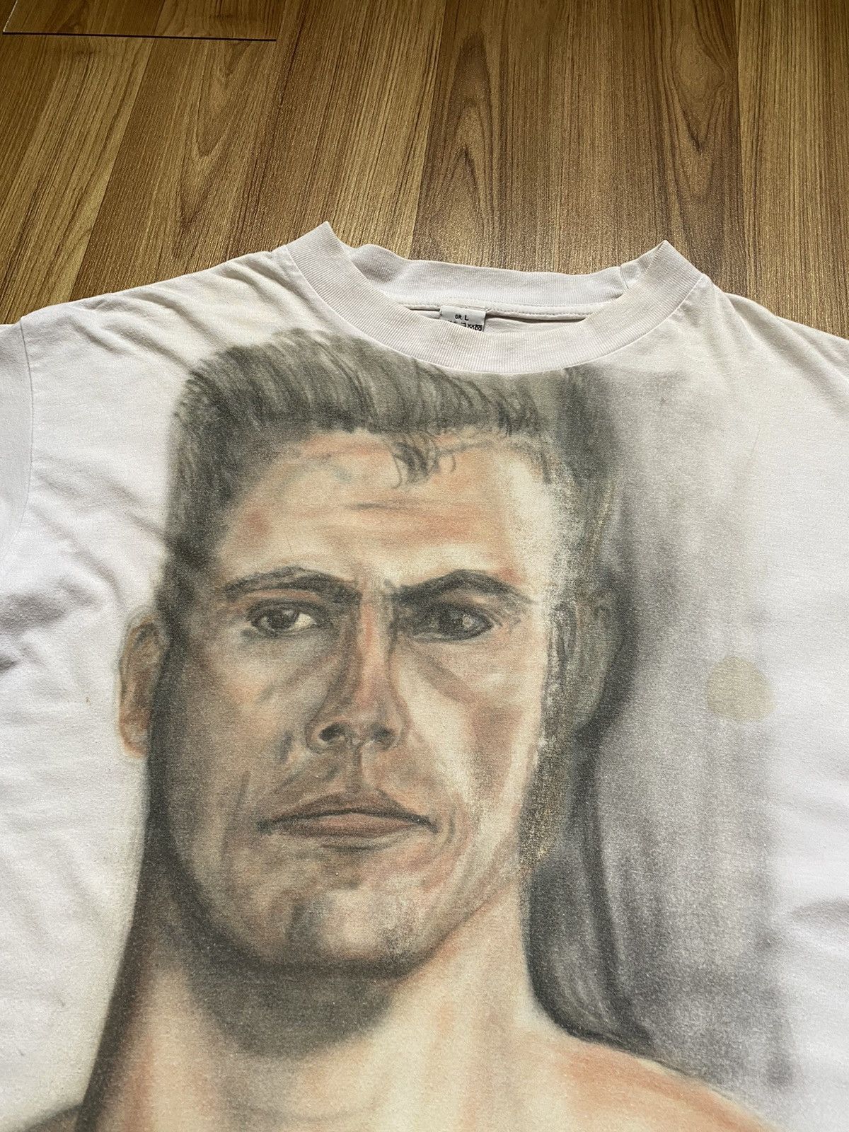 Vintage Vintage Jean Claude Van Damme Art T Shirt Tee Size US M / EU 48-50 / 2 - 3 Thumbnail