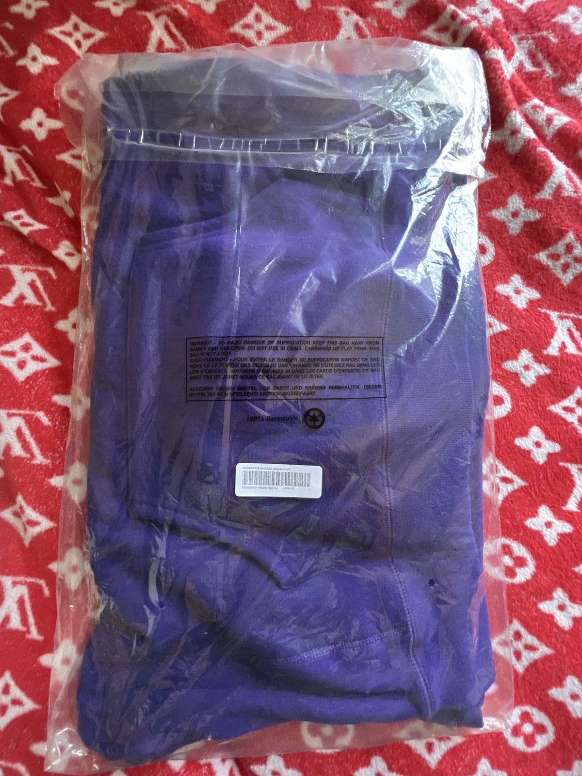 トップス Supreme Raised Handstyle Hooded SIZE L Supreme Raised Handstyle Hooded Sweatshirt Ash Grey Men's - SS22 - US