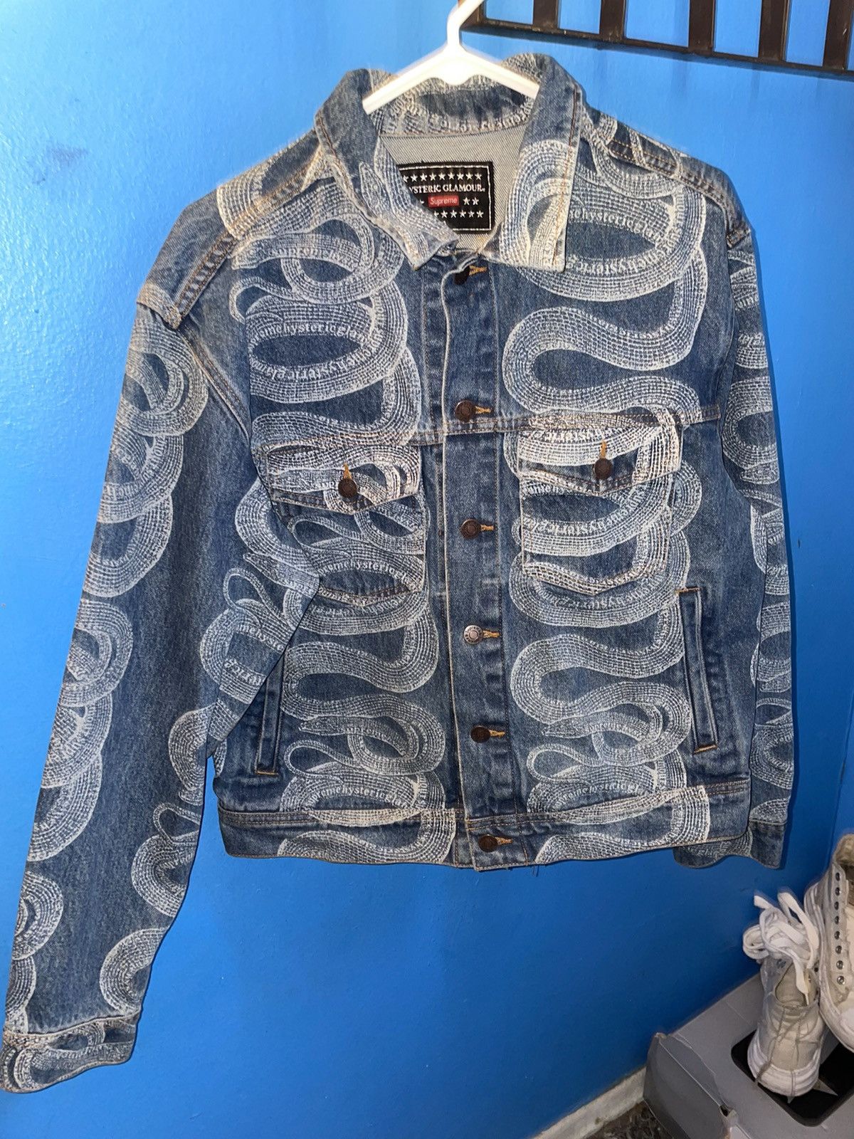 Supreme Supreme x Hysteric Glamour Snake Denim Jacket | Grailed