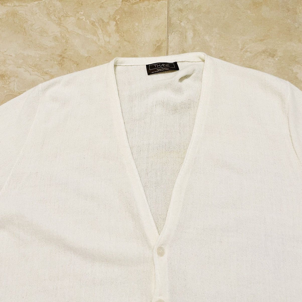 Vintage 90s VINTAGE WHITE ACRYLIC GRUNGE CARDIGAN Kurt Cobain alt 19 Size US L / EU 52-54 / 3 - 3 Thumbnail
