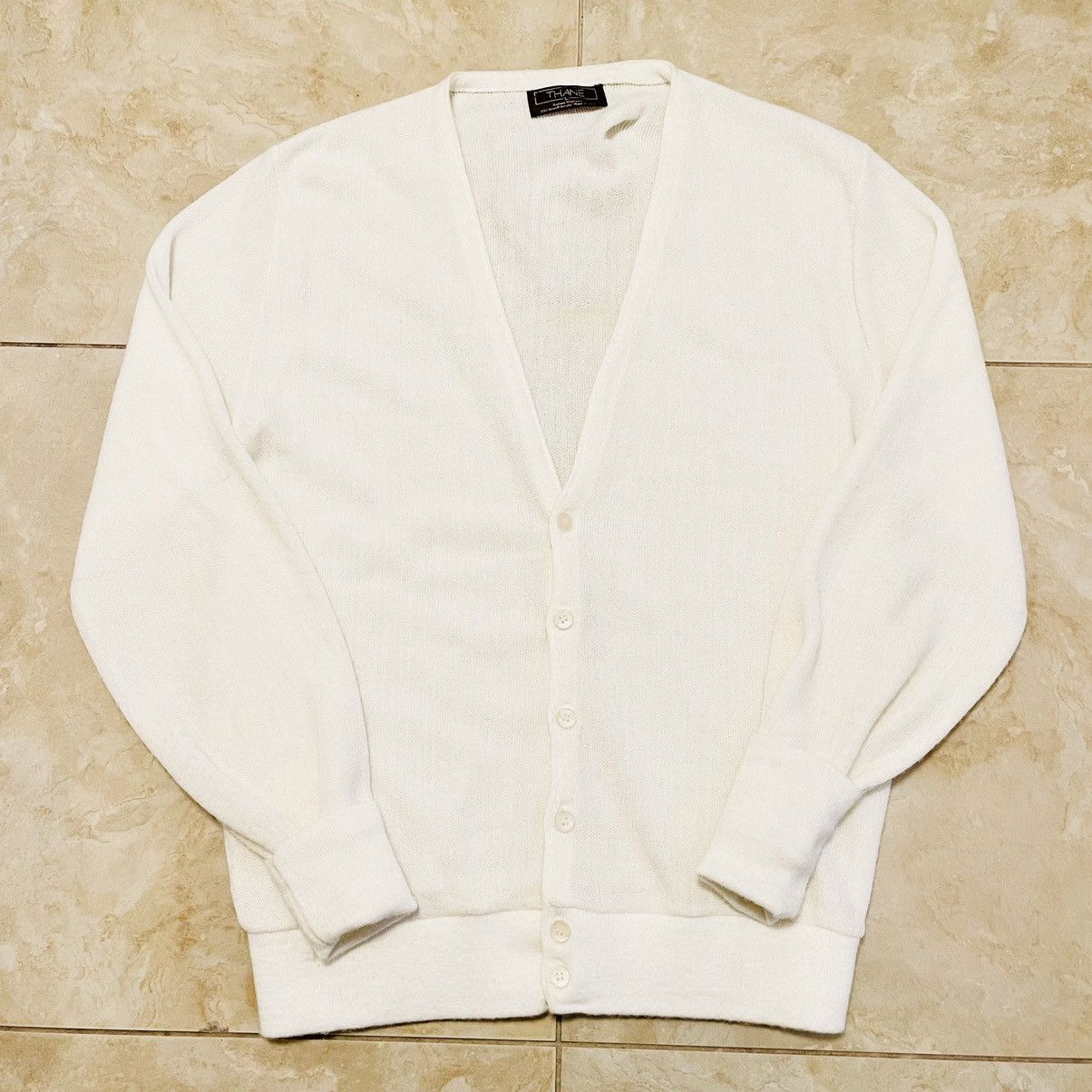 Vintage 90s VINTAGE WHITE ACRYLIC GRUNGE CARDIGAN Kurt Cobain alt 19 Size US L / EU 52-54 / 3 - 1 Thumbnail
