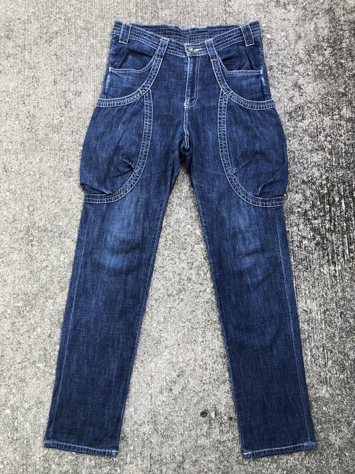 Issey Miyake × Tsumori Chisato Vintage Tsumori Chisato Tactical Cargo Light Denim Jeans Size US 30 / EU 46 - 1 Thumbnail