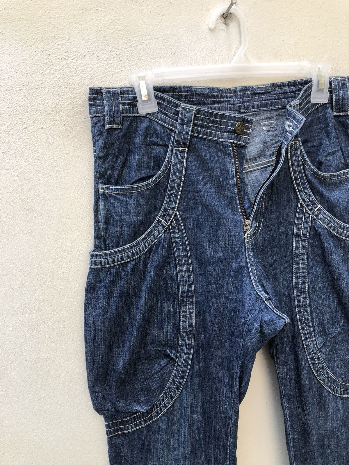 Issey Miyake × Tsumori Chisato Vintage Tsumori Chisato Tactical Cargo Light Denim Jeans Size US 30 / EU 46 - 7 Thumbnail