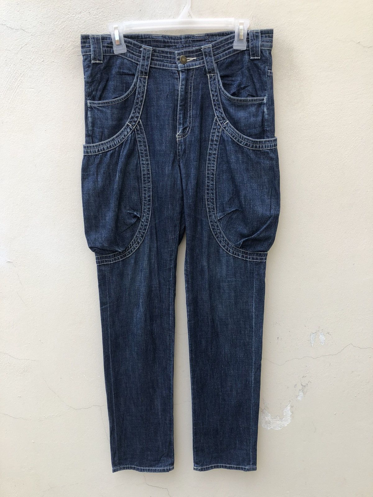 Issey Miyake × Tsumori Chisato Vintage Tsumori Chisato Tactical Cargo Light Denim Jeans Size US 30 / EU 46 - 4 Thumbnail