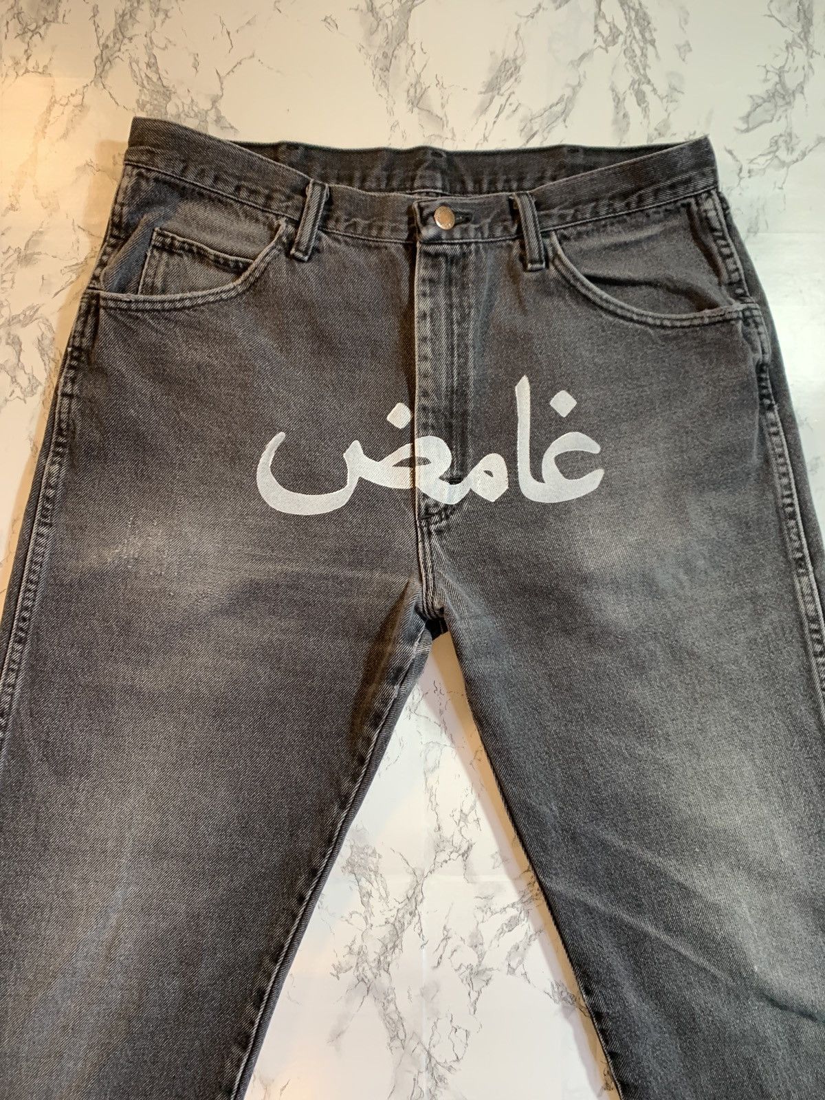 Rustler Arabic Black Denim Faded Size US 34 / EU 50 - 2 Thumbnail