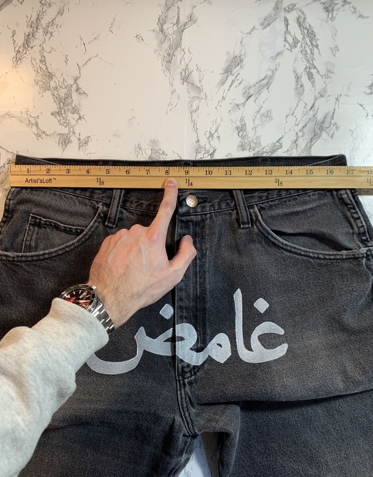 Rustler Arabic Black Denim Faded Size US 34 / EU 50 - 9 Thumbnail