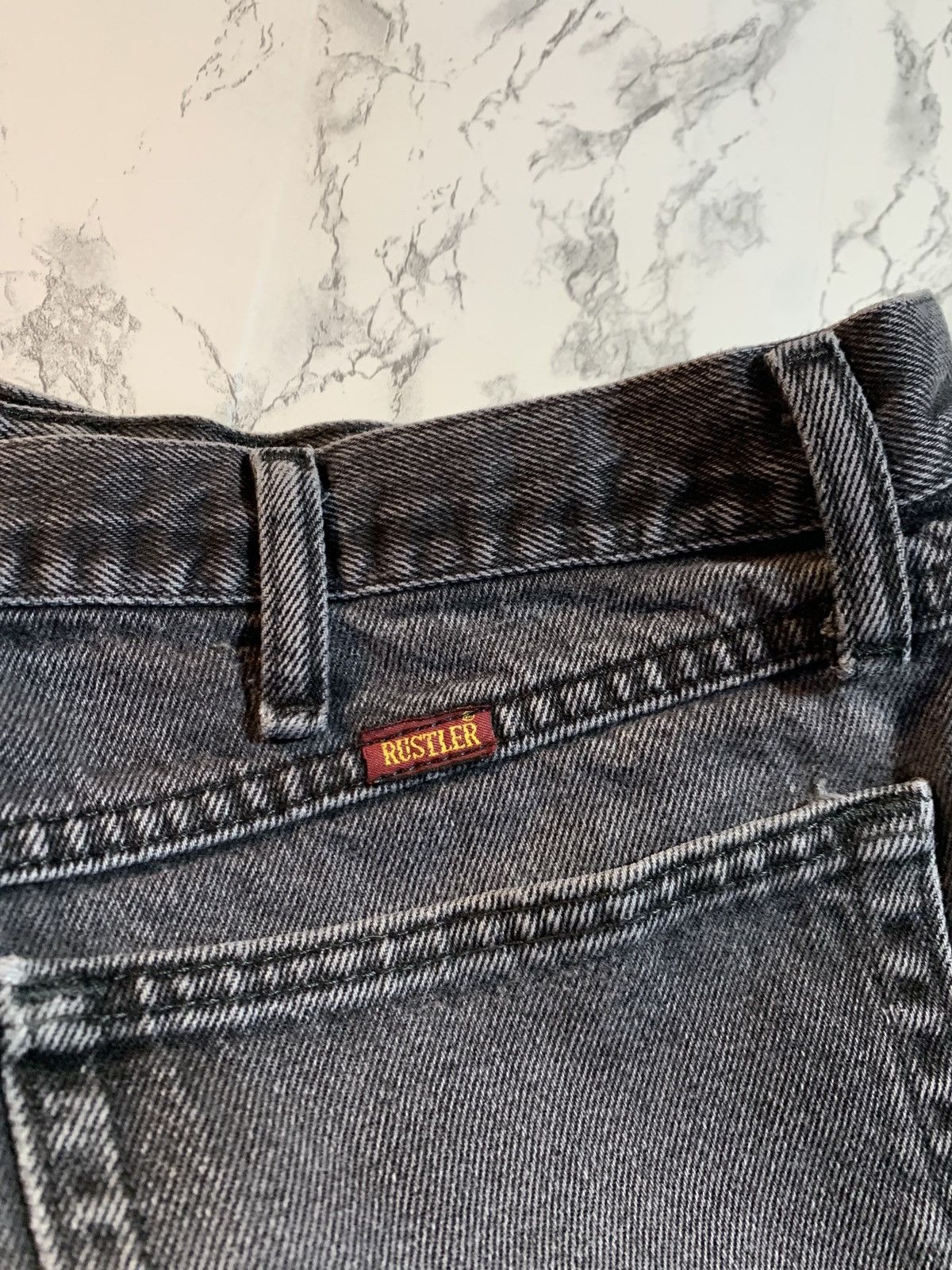 Rustler Arabic Black Denim Faded Size US 34 / EU 50 - 8 Thumbnail