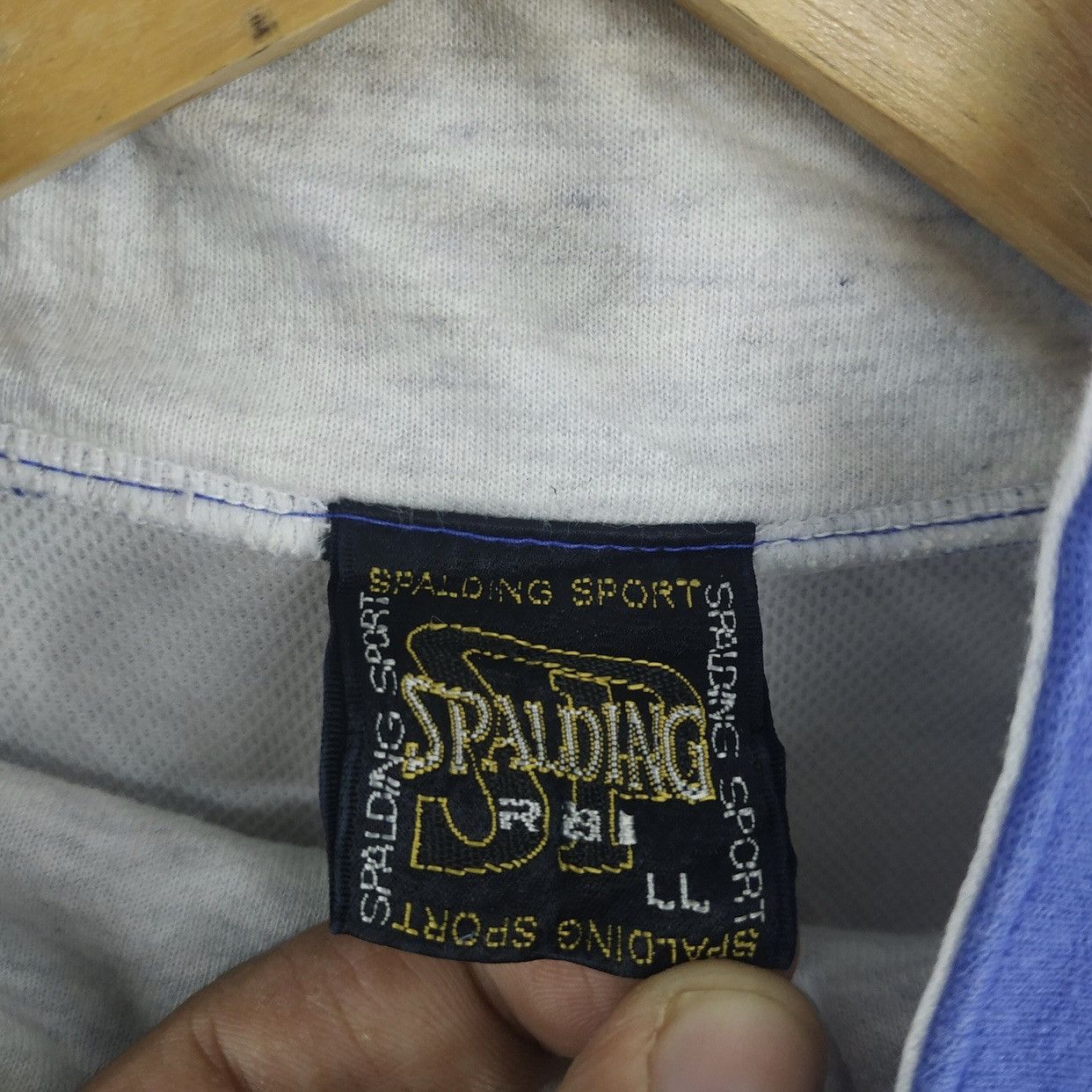 Spalding × Vintage Vintage 90s Spalding Basketball Sweatshirt. #E Size US L / EU 52-54 / 3 - 3 Thumbnail