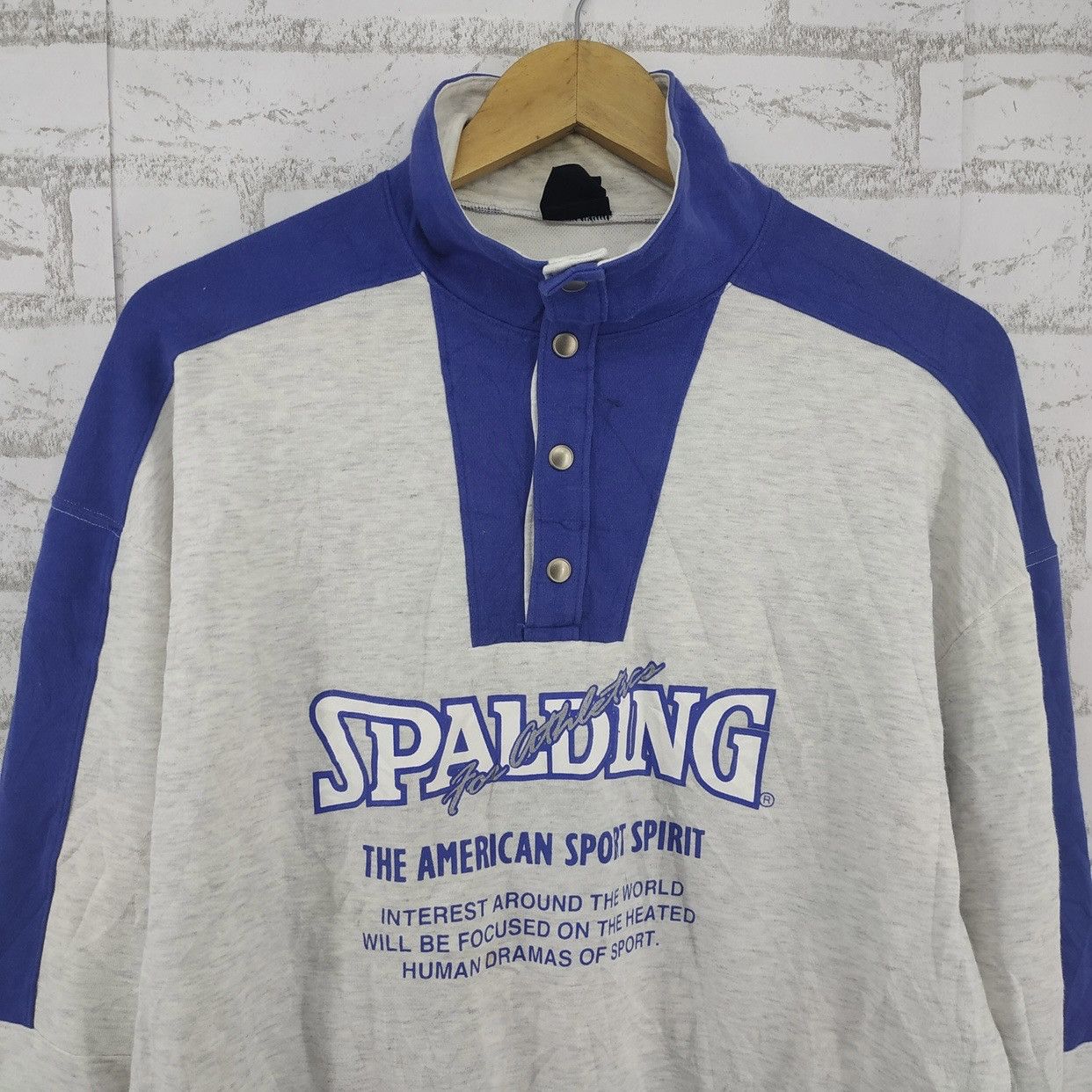 Spalding × Vintage Vintage 90s Spalding Basketball Sweatshirt. #E Size US L / EU 52-54 / 3 - 2 Thumbnail