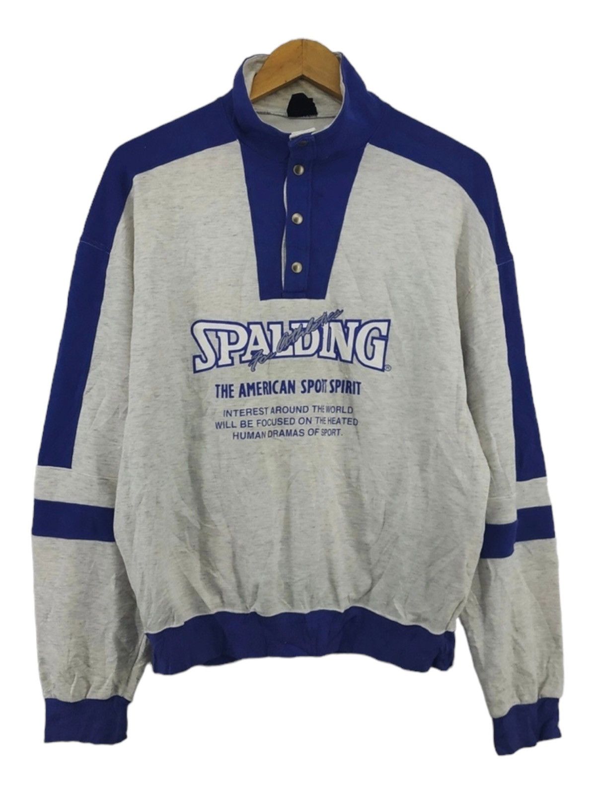 Spalding × Vintage Vintage 90s Spalding Basketball Sweatshirt. #E Size US L / EU 52-54 / 3 - 1 Thumbnail