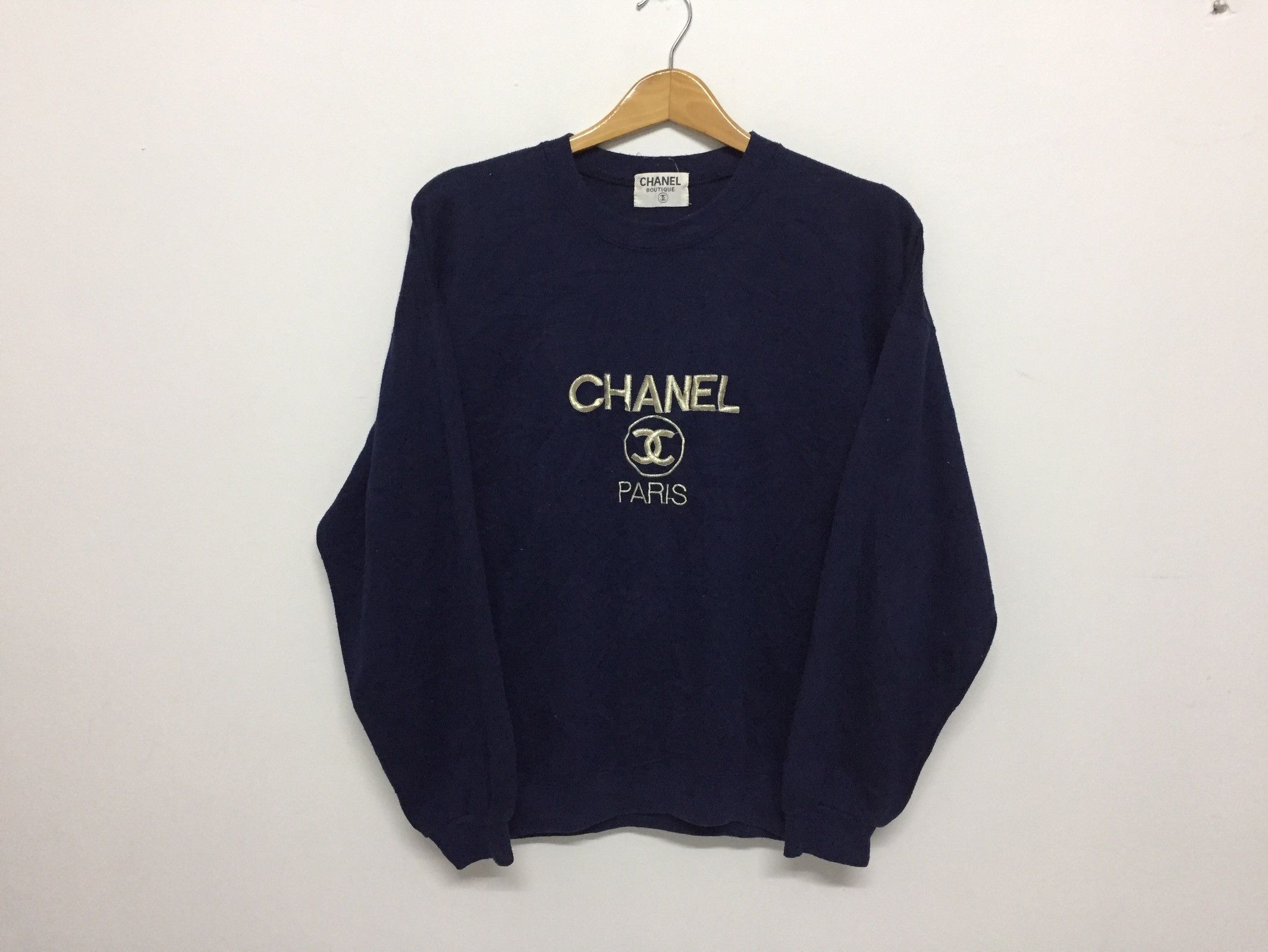 Chanel Vintage Chanel Sweatshirt Big Logo Grailed