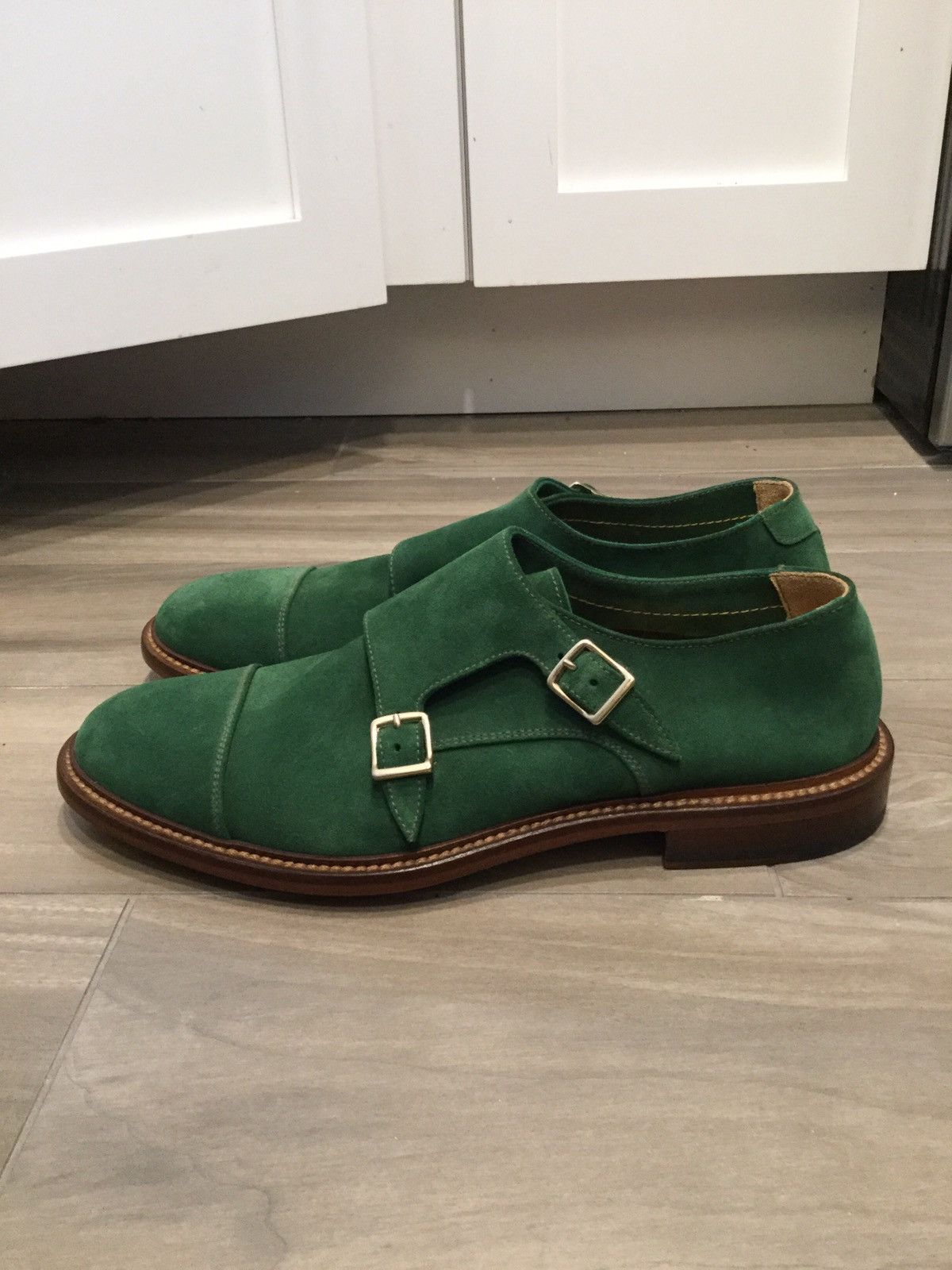 Doucal's NWOT Doucals Montegranaro Mens Green Suede Leather Shoes NEW Size US 10 / EU 43 - 5 Thumbnail
