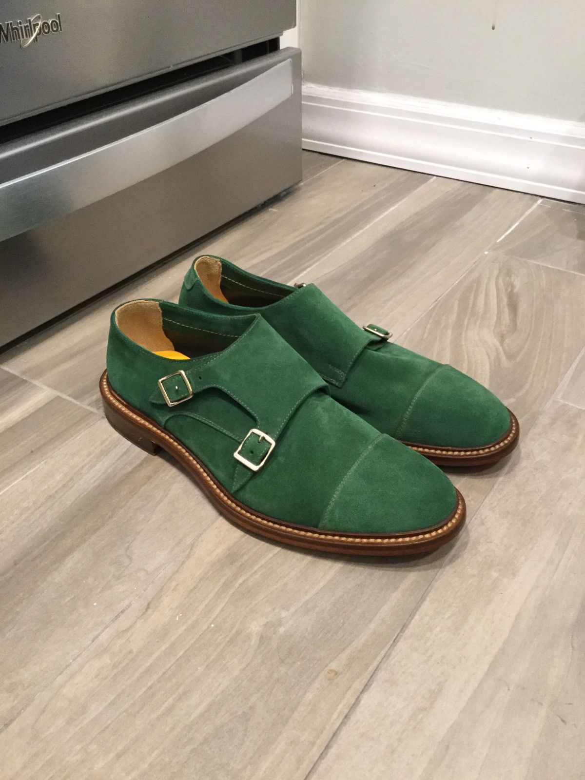 Doucal's NWOT Doucals Montegranaro Mens Green Suede Leather Shoes NEW Size US 10 / EU 43 - 2 Thumbnail