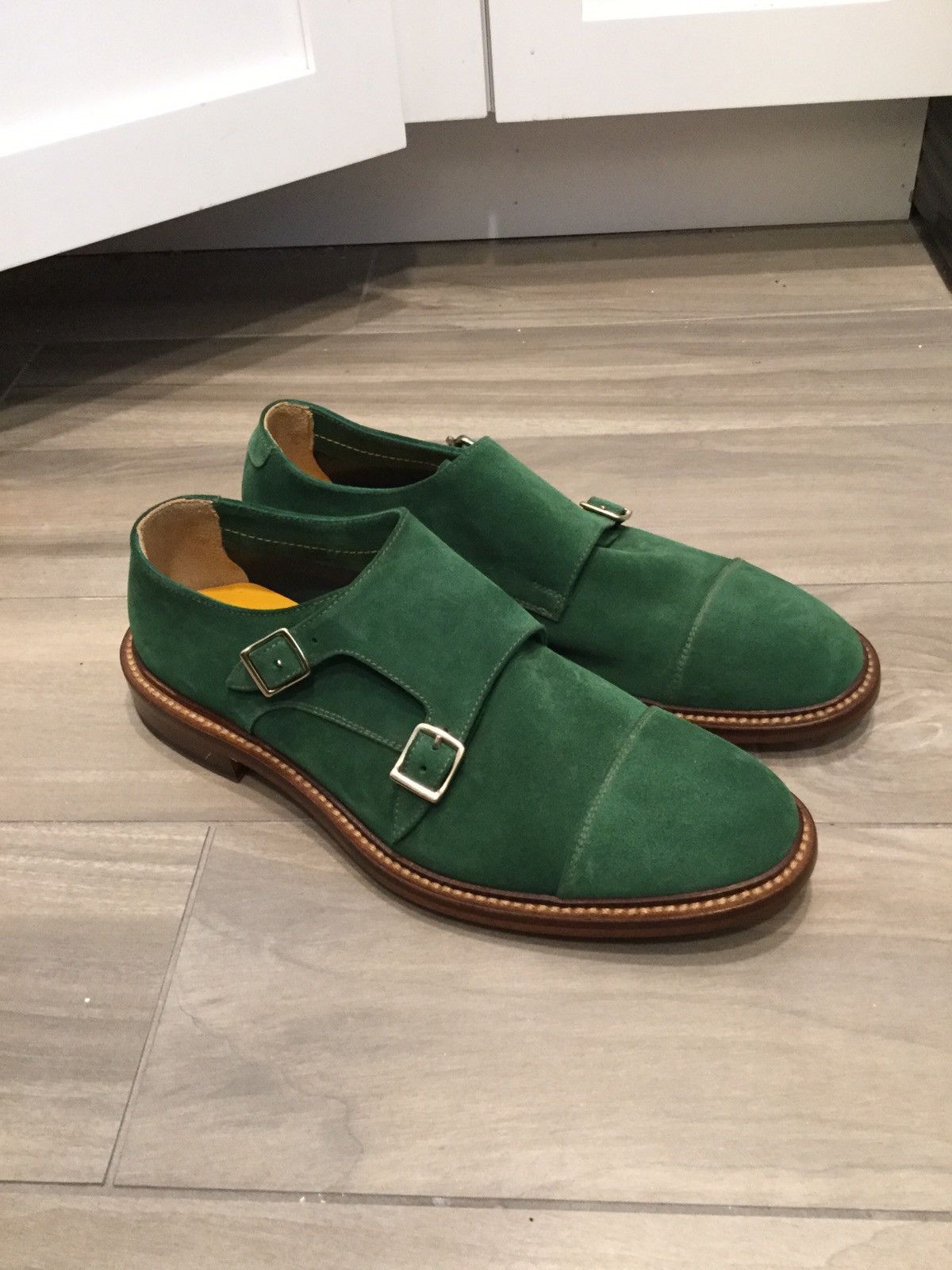 Doucal's NWOT Doucals Montegranaro Mens Green Suede Leather Shoes NEW Size US 10 / EU 43 - 3 Thumbnail