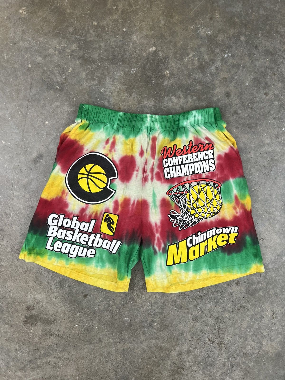 Market Chinatown Market Global Basketball League Tie Dye Shorts 🧊 Size US 34 / EU 50 - 1 Thumbnail
