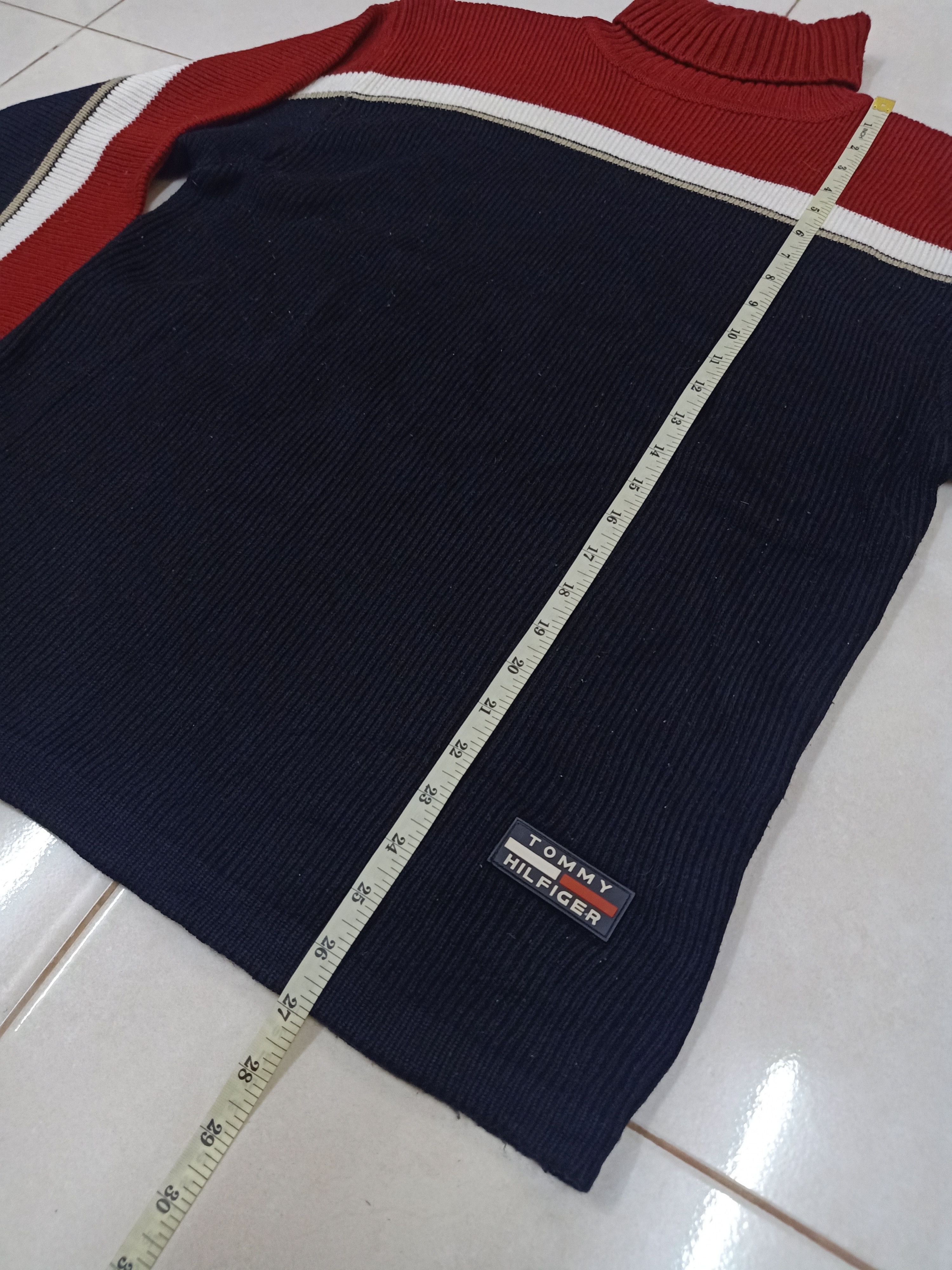 Aran Isles Knitwear × Tommy Hilfiger TOMMY HILFIGER Iconic Flag Turtleneck Knitwear Sweatshirt Size US M / EU 48-50 / 2 - 7 Thumbnail