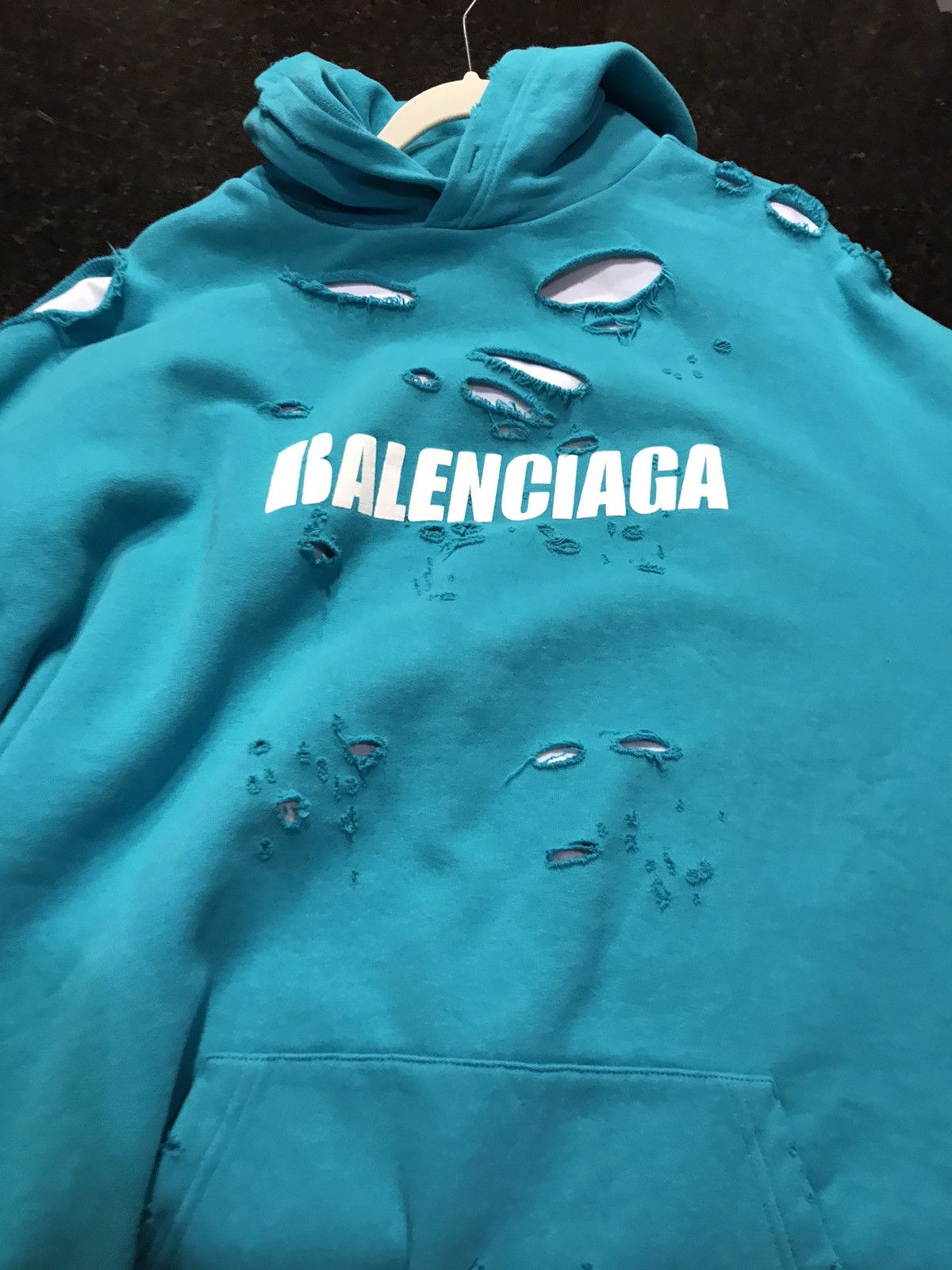 Balenciaga Balenciaga Oversized Destroyed Hoodie | Grailed